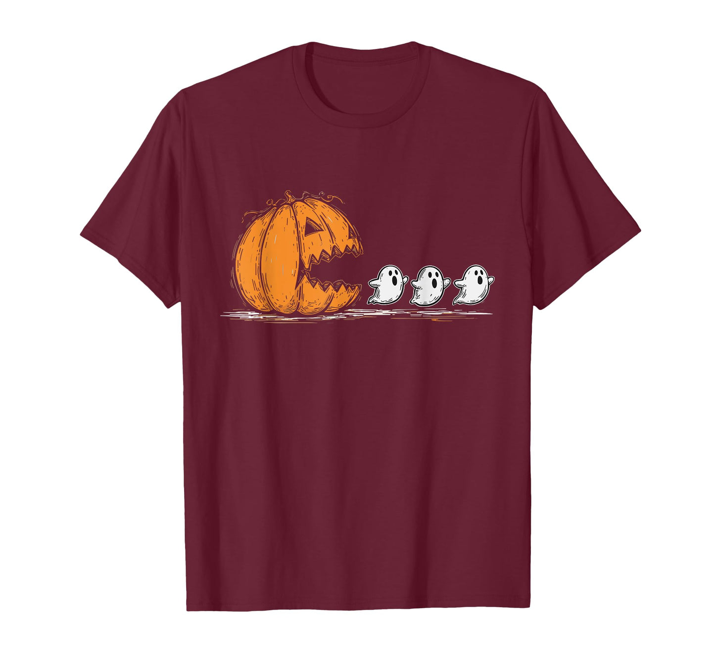 Halloween Pumpkin Chasing Ghost T-Shirt