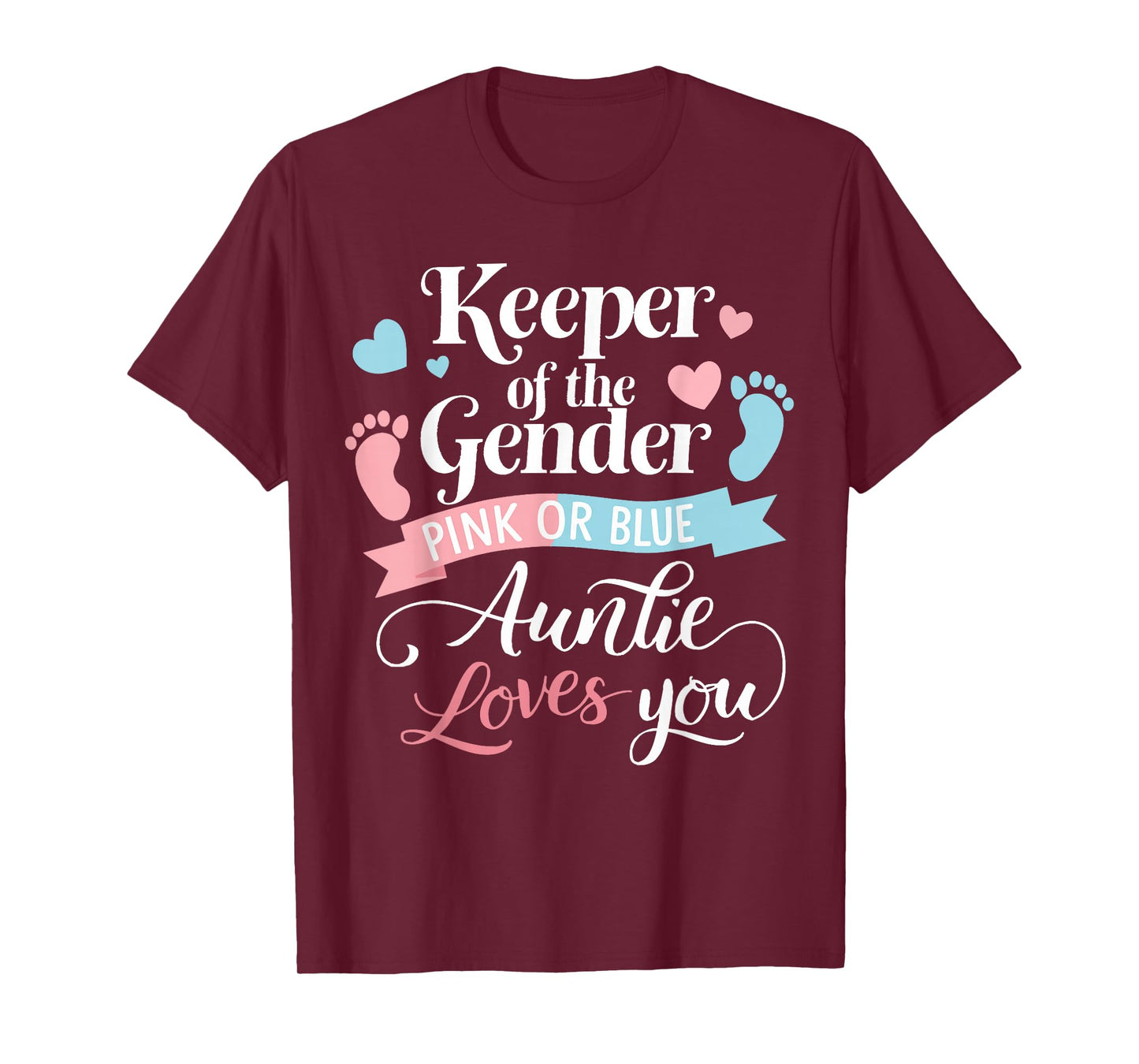 Keeper Of The Gender Loves Aunt You Auntie Baby Announcement T-Shirt
