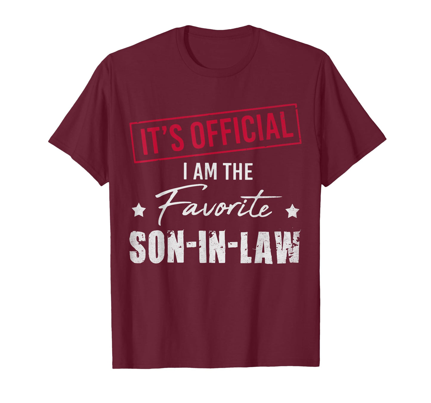 It's Official I'm The Favorite Son-In-Law Funny Family T-Shirt