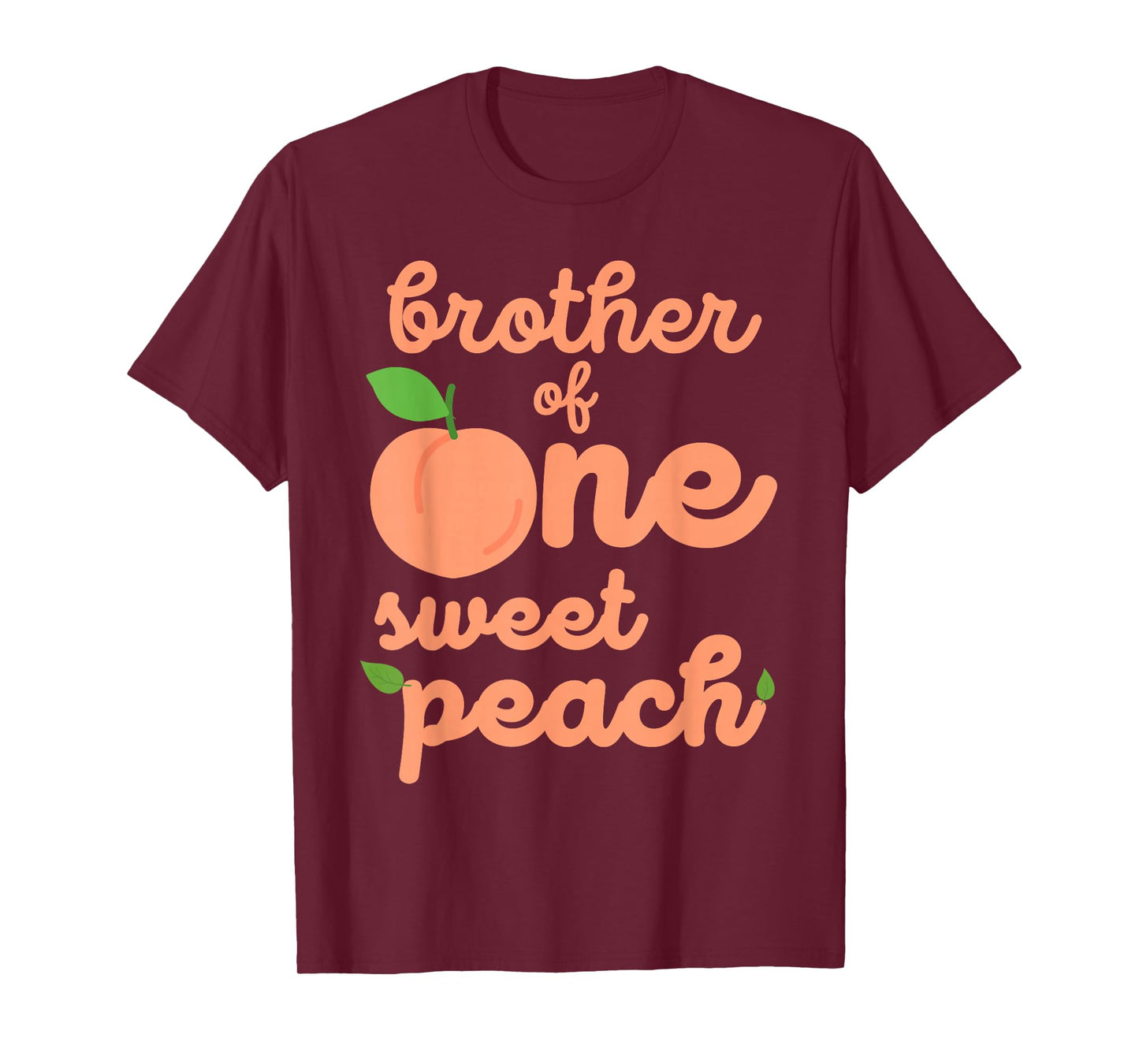 Brother First Birthday One Sweet Peach Bday Family Matching T-Shirt