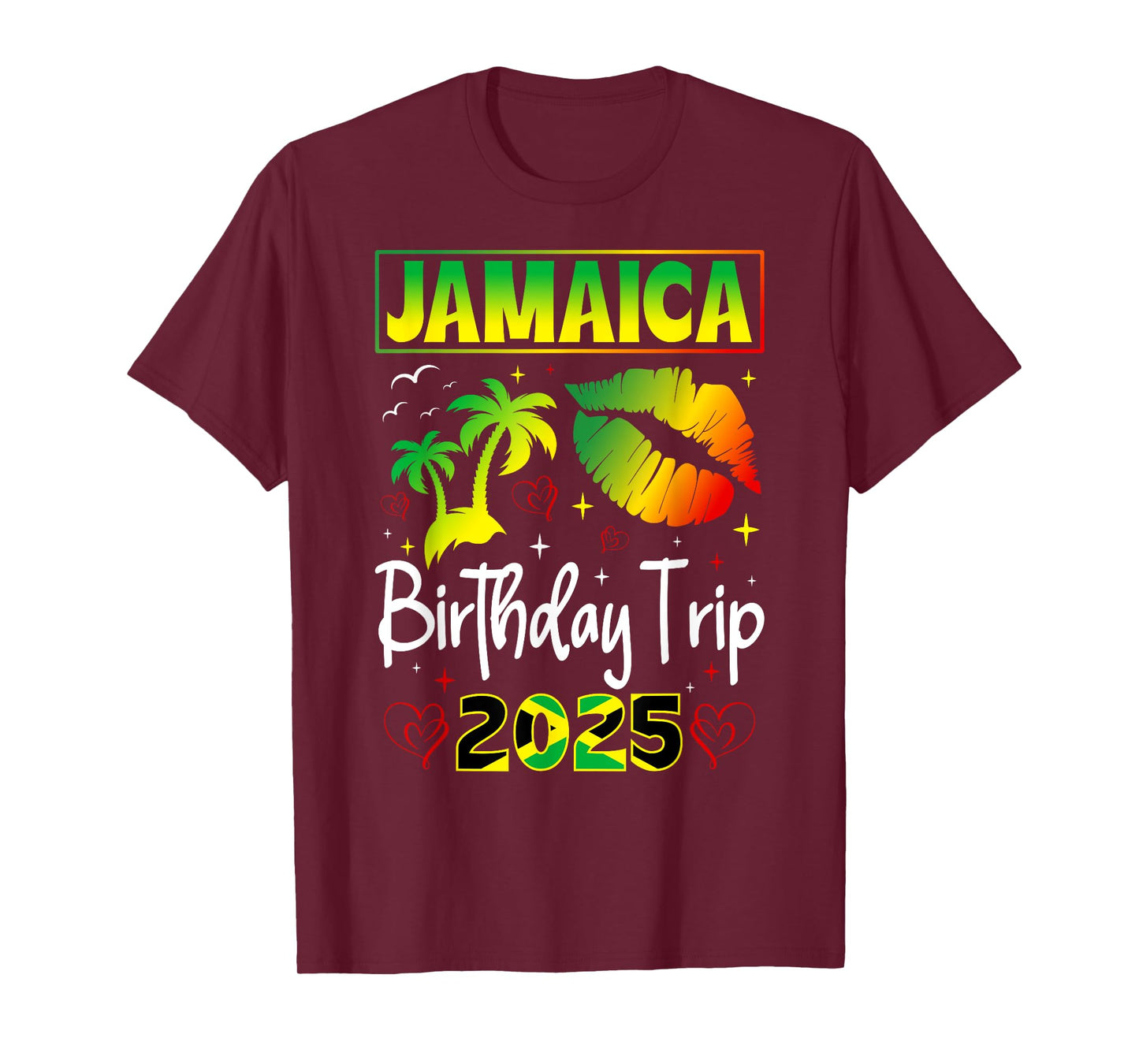 Jamaica Birthday Trip 2025 Funny Family Matching T-Shirt