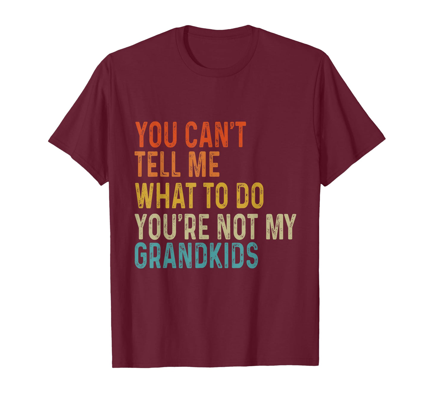 You Can't Tell Me What To Do You Are Not My Grandkids Funny T-Shirt
