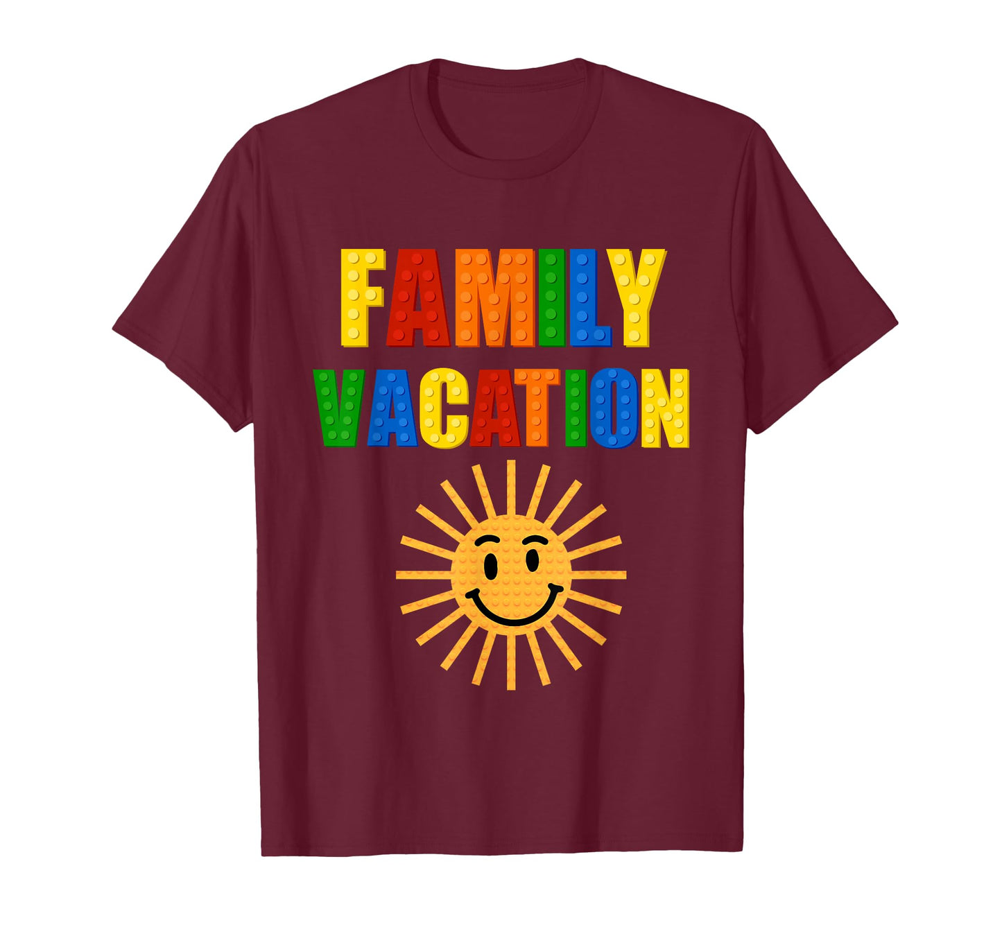 Building Bricks Family Vacation Matching Block Builder T-Shirt