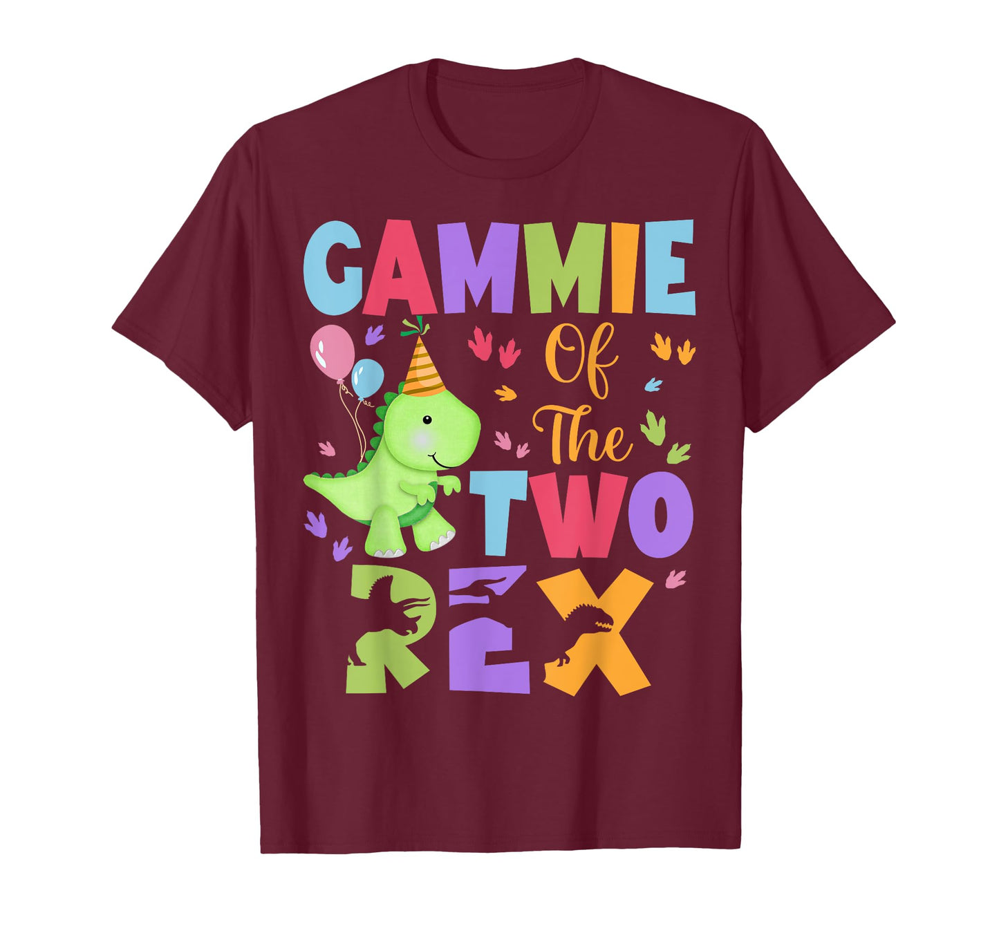 Gammie Of The Two Rex Birthday Dinosaur Family Matching T-Shirt