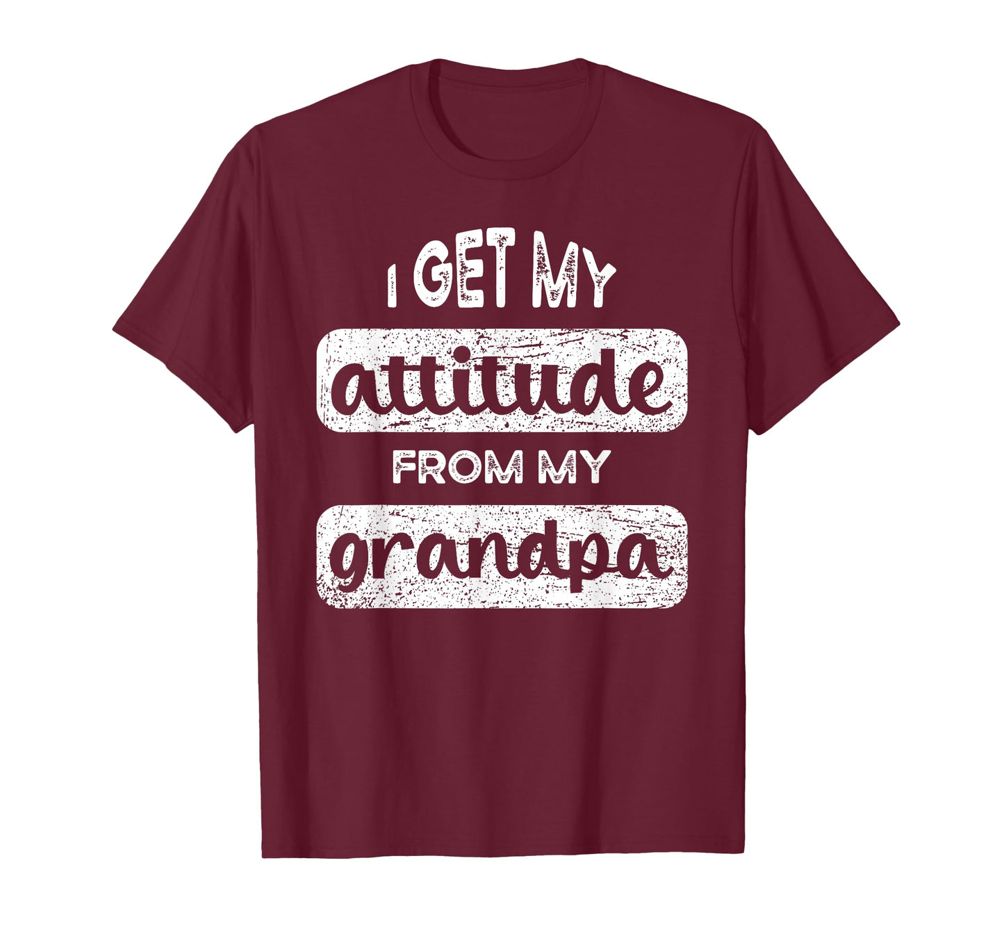 I Get My Attitude From My Grandpa, Funny Grandpa saying T-Shirt