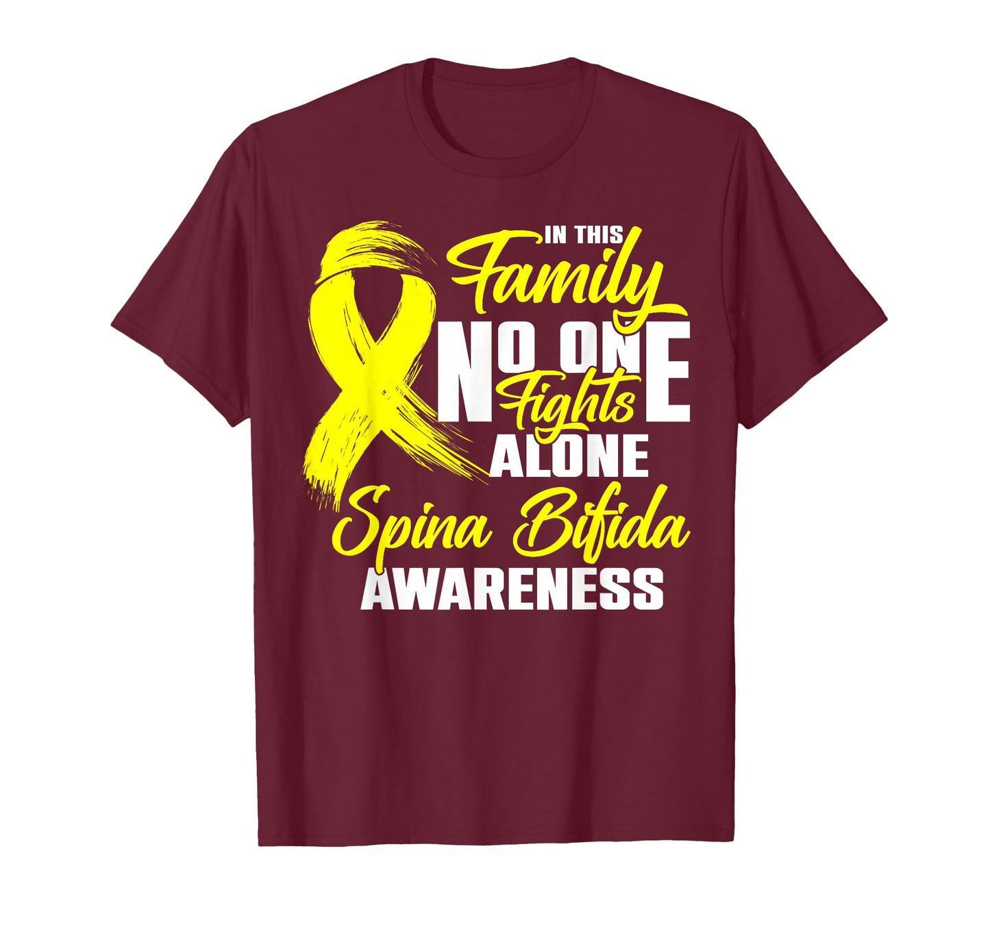 in This Family No One Fight Alone Spina Bifida Awareness T-Shirt