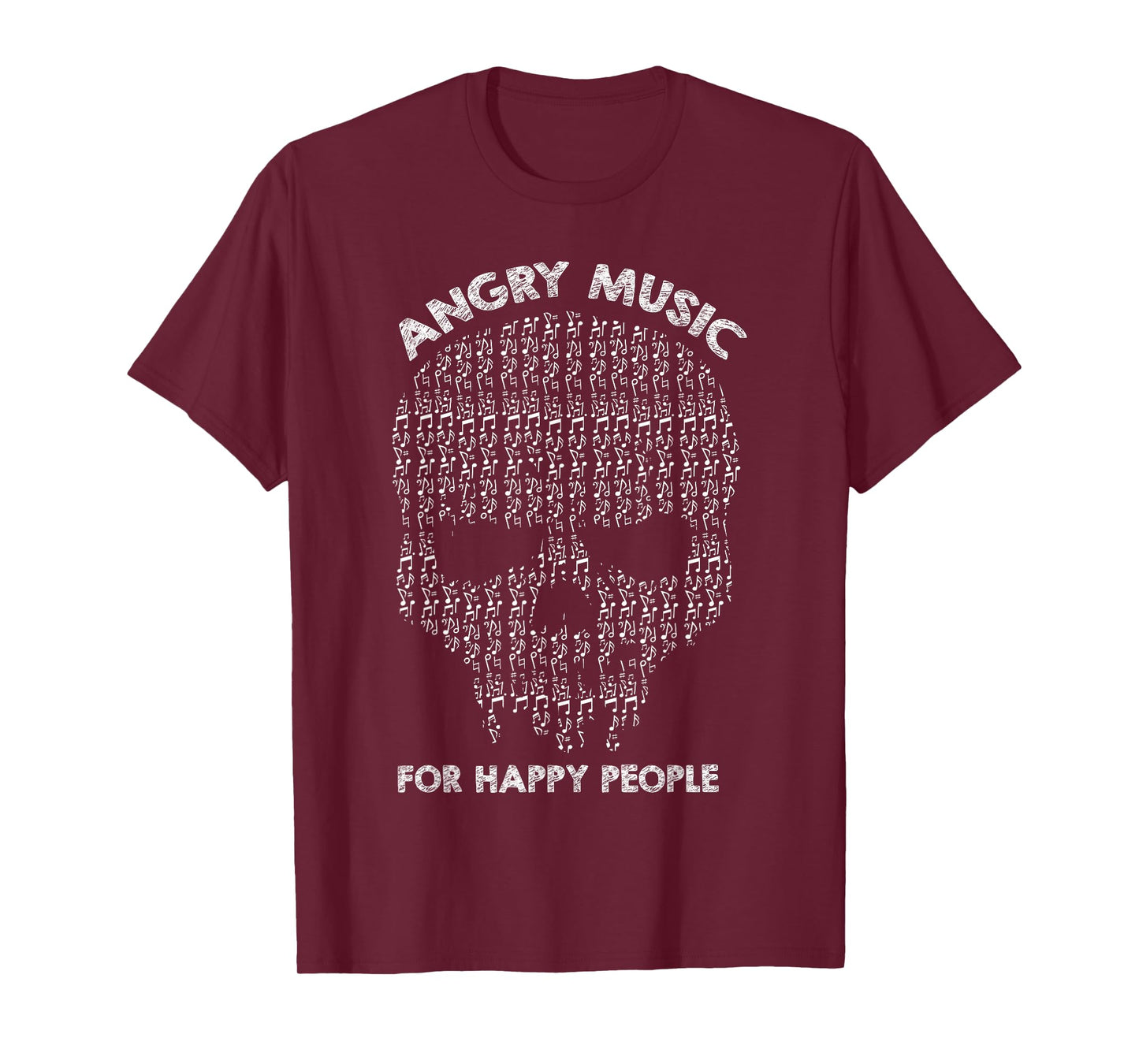 Angry Music for Happy People Dead Skull Music Lover Gifts T-Shirt
