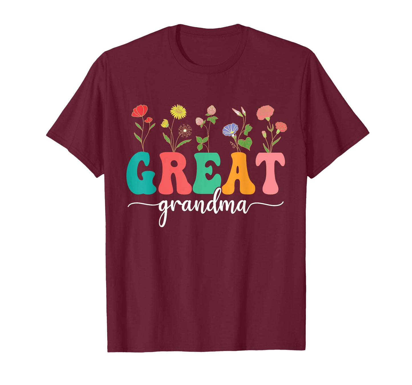 Wildflowers Great Grandma Floral Mother's Day Great Grandma T-Shirt
