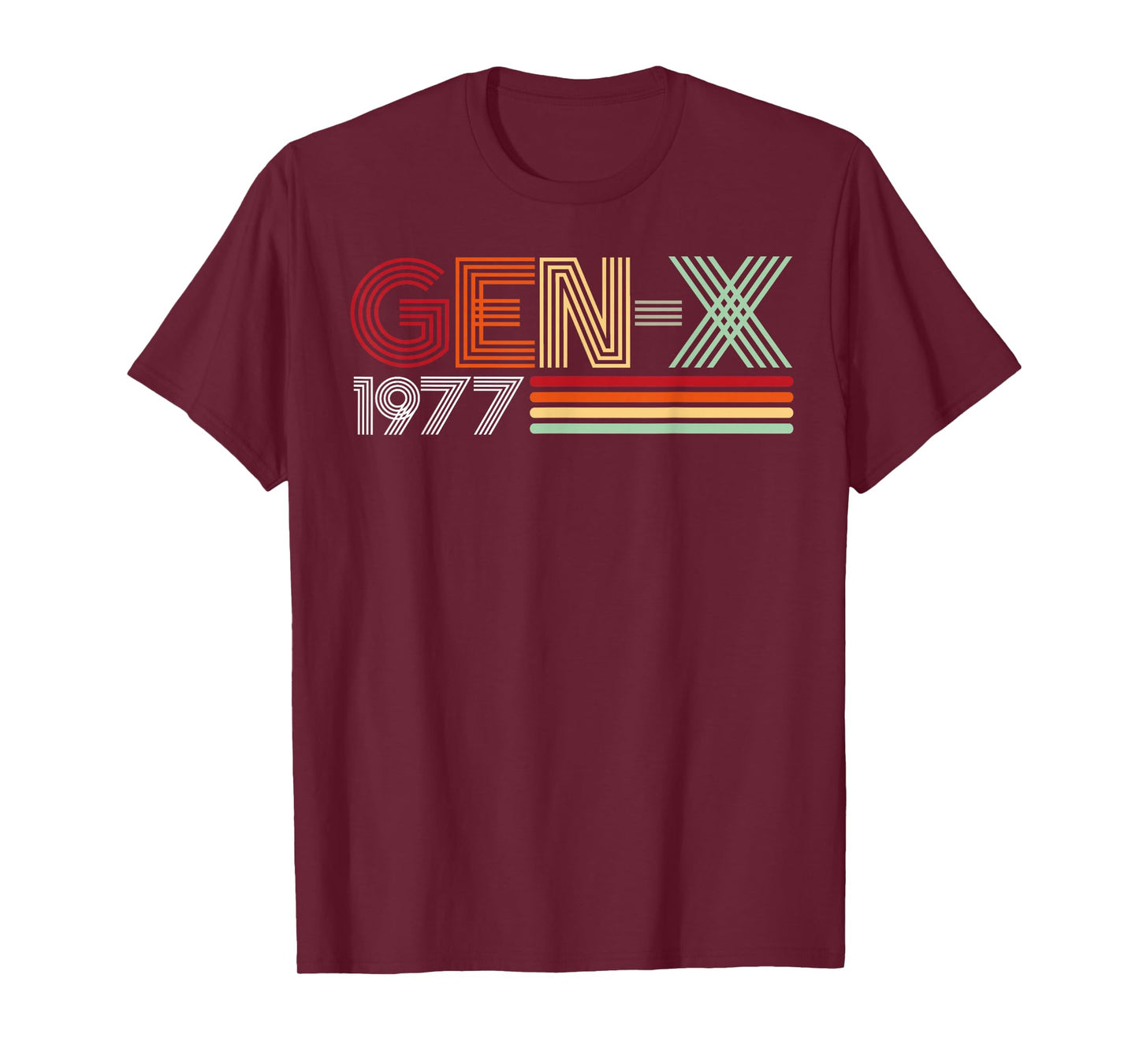 Gen X 1977 Retro Generation Xer Vintage Text Style T-Shirt