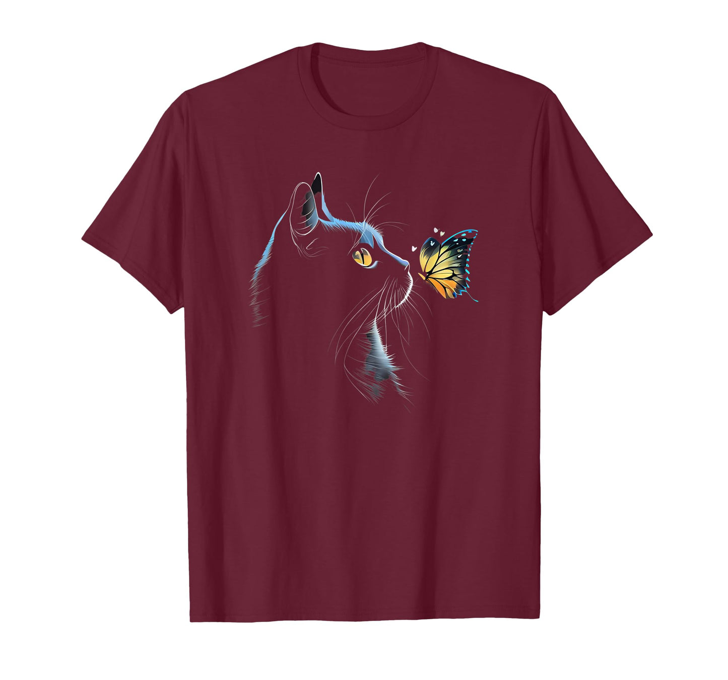 Cat Face - With Butterfly T-Shirt for Men Women Kids
