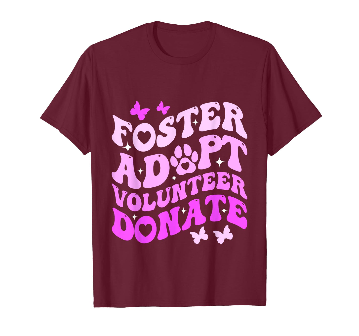 Groovy Foster Adopt Volunteer Donate Animal Rescue Dog Lover Men Women T-Shirt