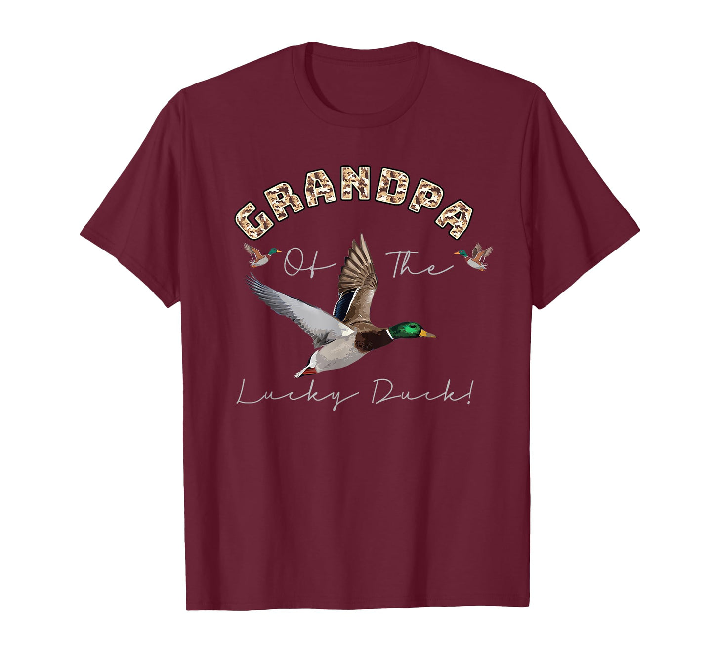 Grandpa of The Lucky Duck 1st Birthday Family Mallard Duck T-Shirt