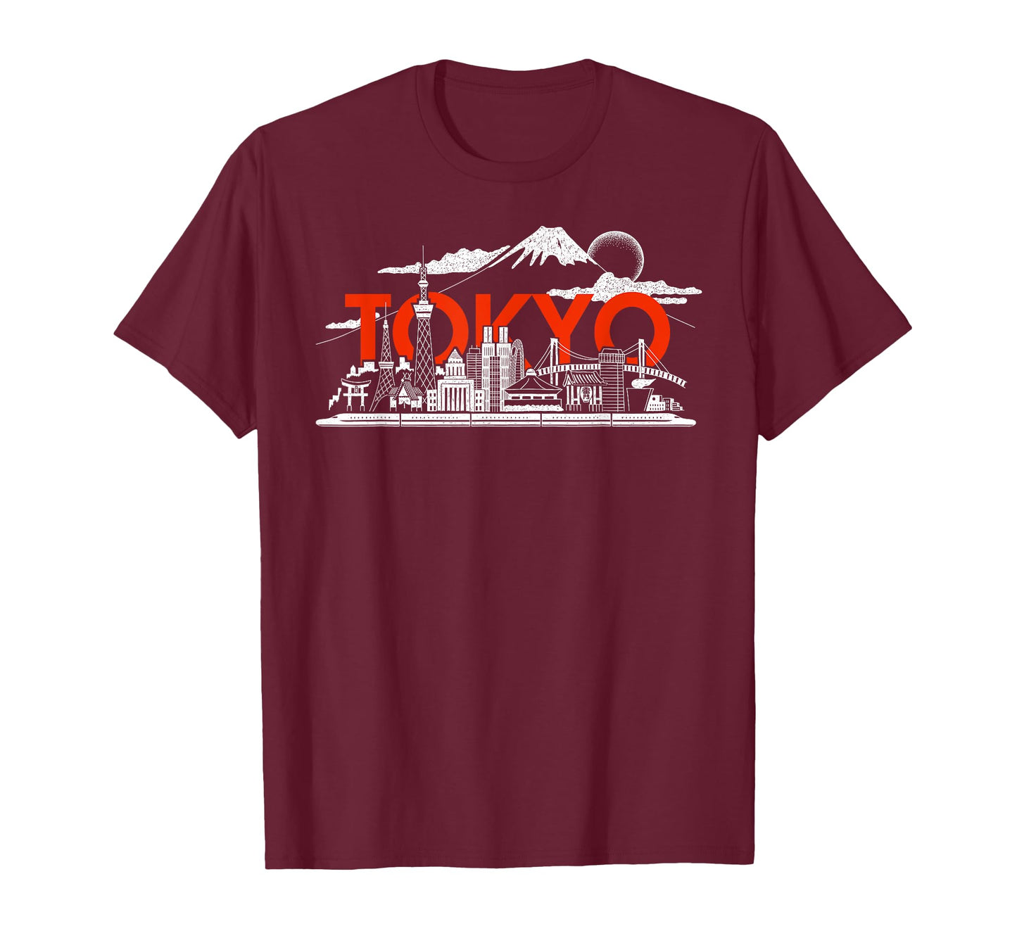 Tokyo Skyline Japan Art Mt.Fuji Skytree Shinkansen Landmarks T-Shirt