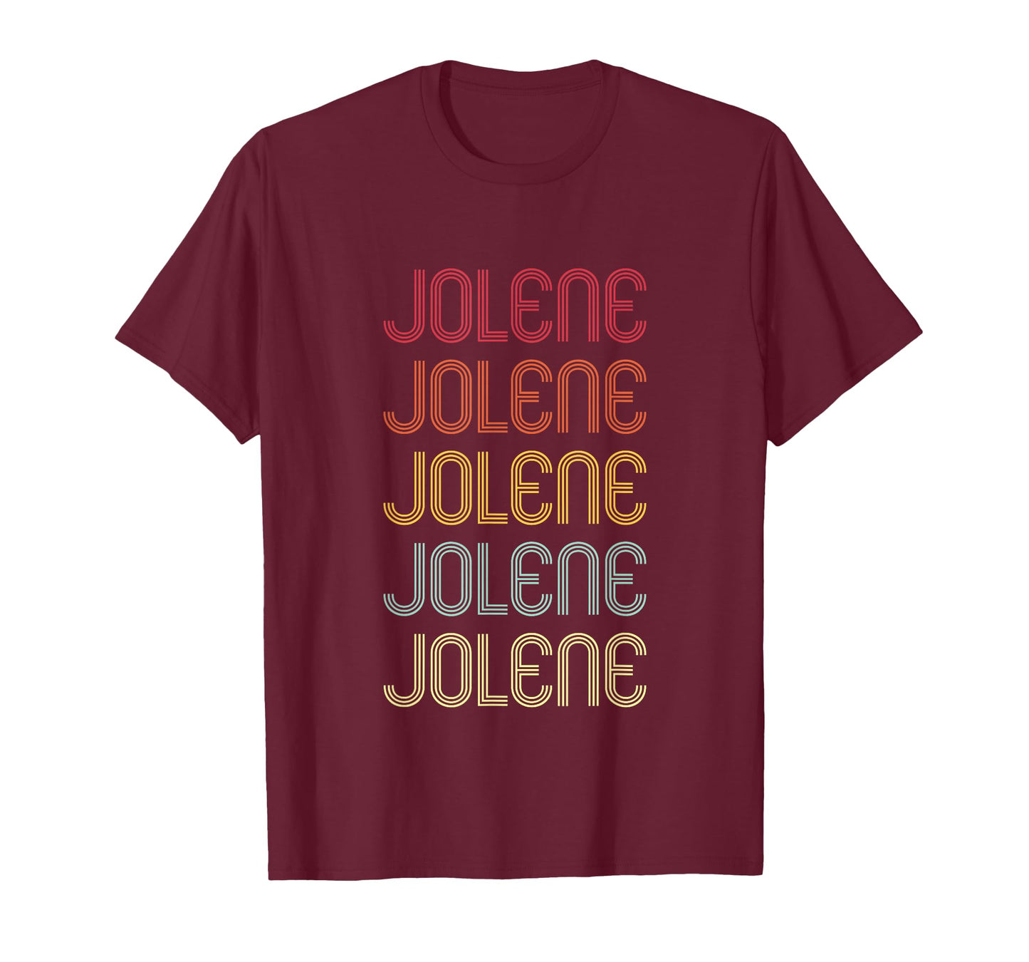 Jolene Retro Wordmark Pattern Vintage Personalized 70s T-Shirt