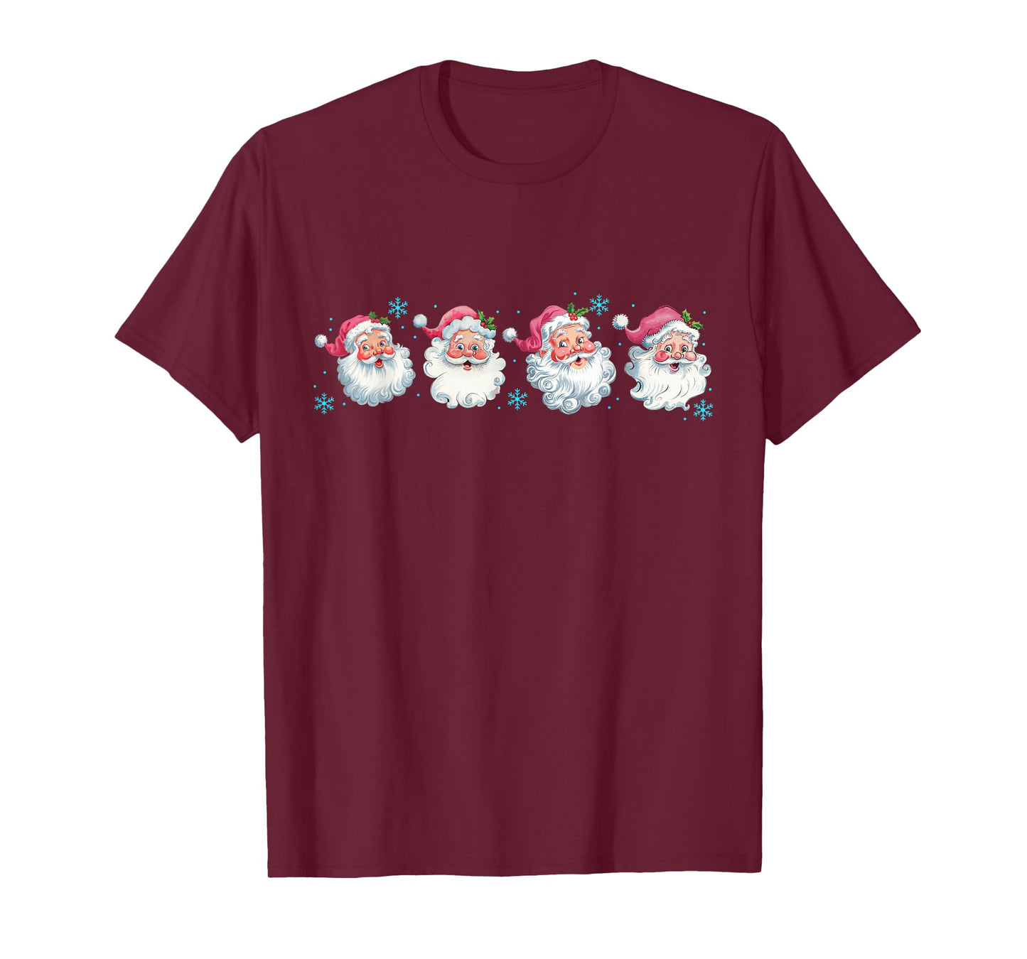 Retro Pink Santa Christmas Vintage Christmas Santa Men Women T-Shirt
