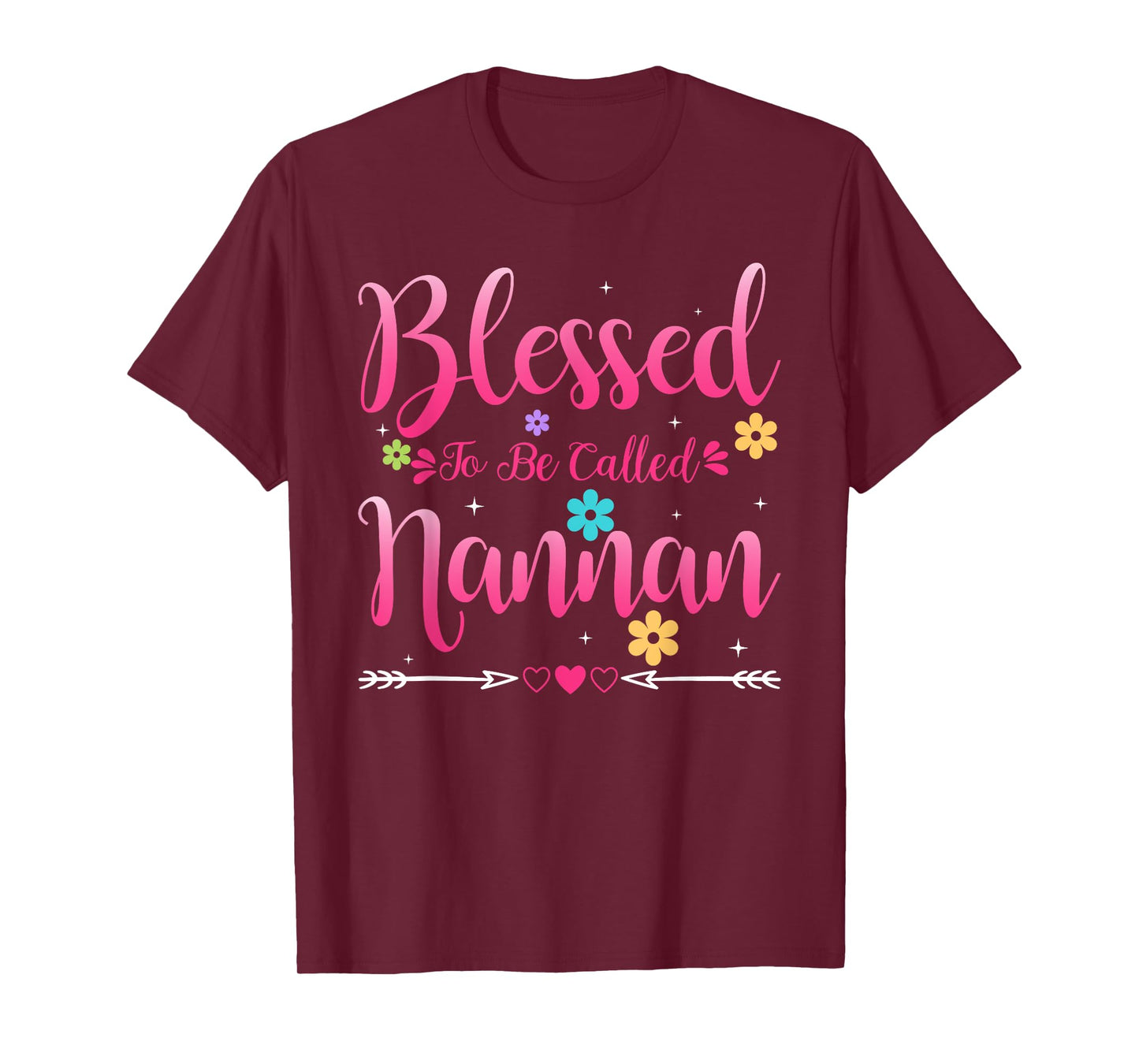 Womens Blessed To Be Called Nannan Heart Mother's Day Nannan T-Shirt
