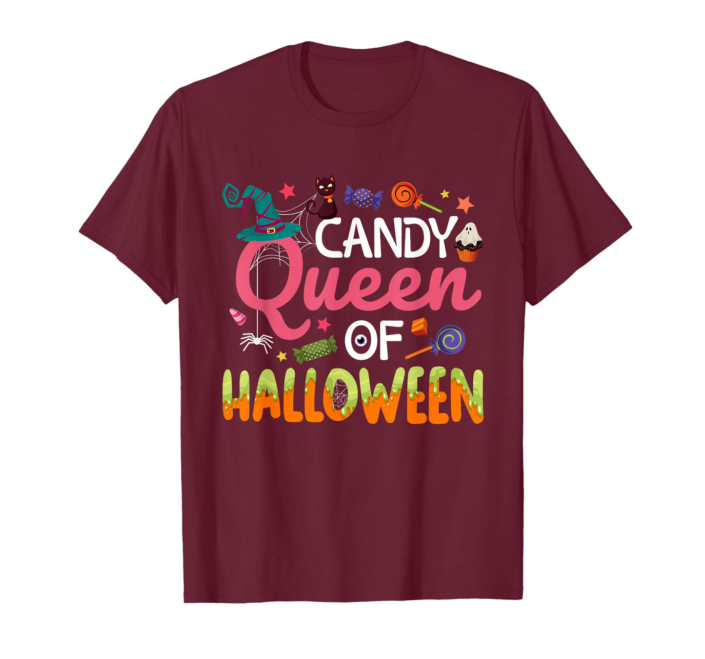 Candy Queen Of Halloween Costume Trick Or Treat Candies T-Shirt