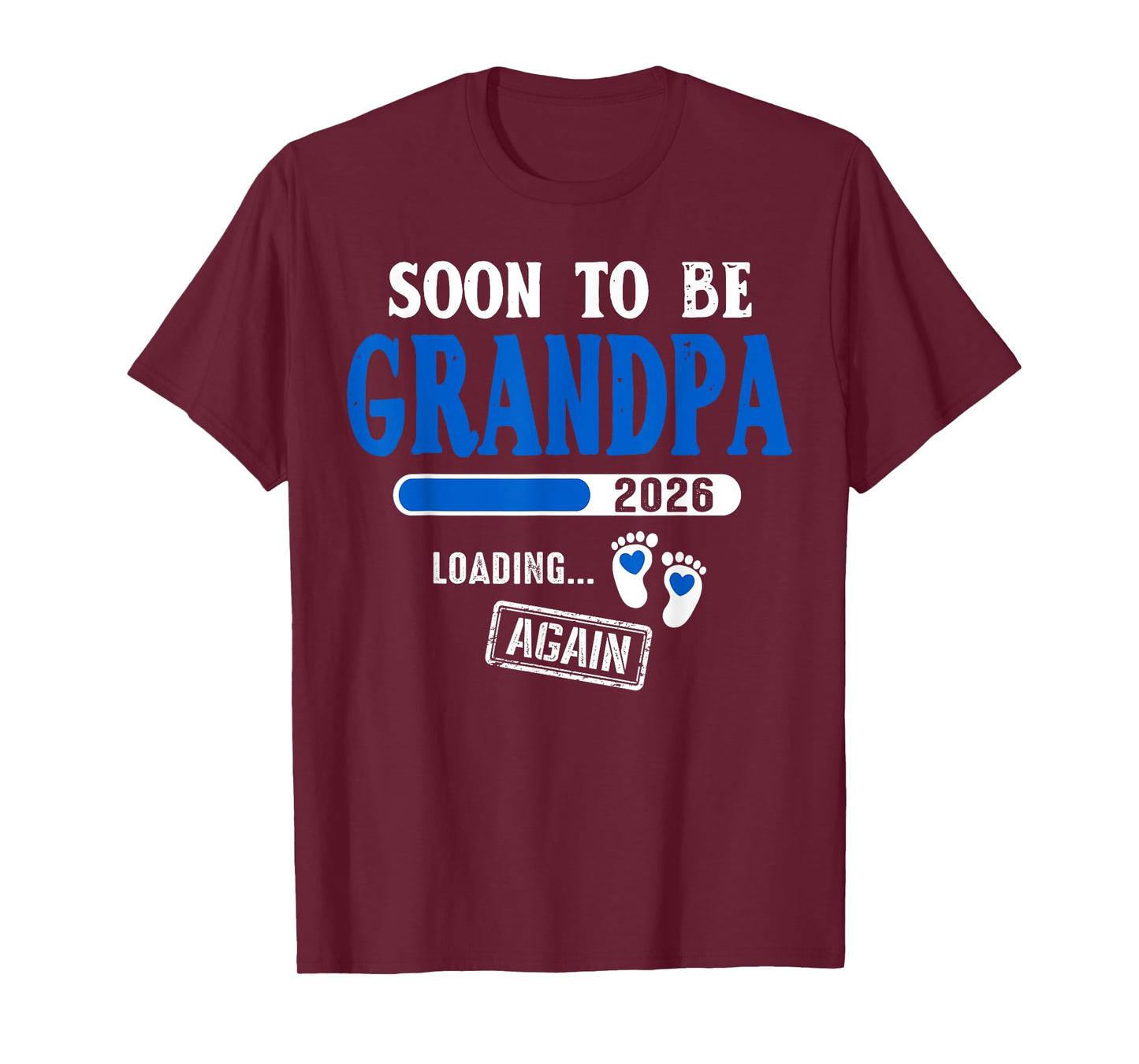 Mens Soon to Be Grandpa Again 2026 Promoted to Grandpa T-Shirt
