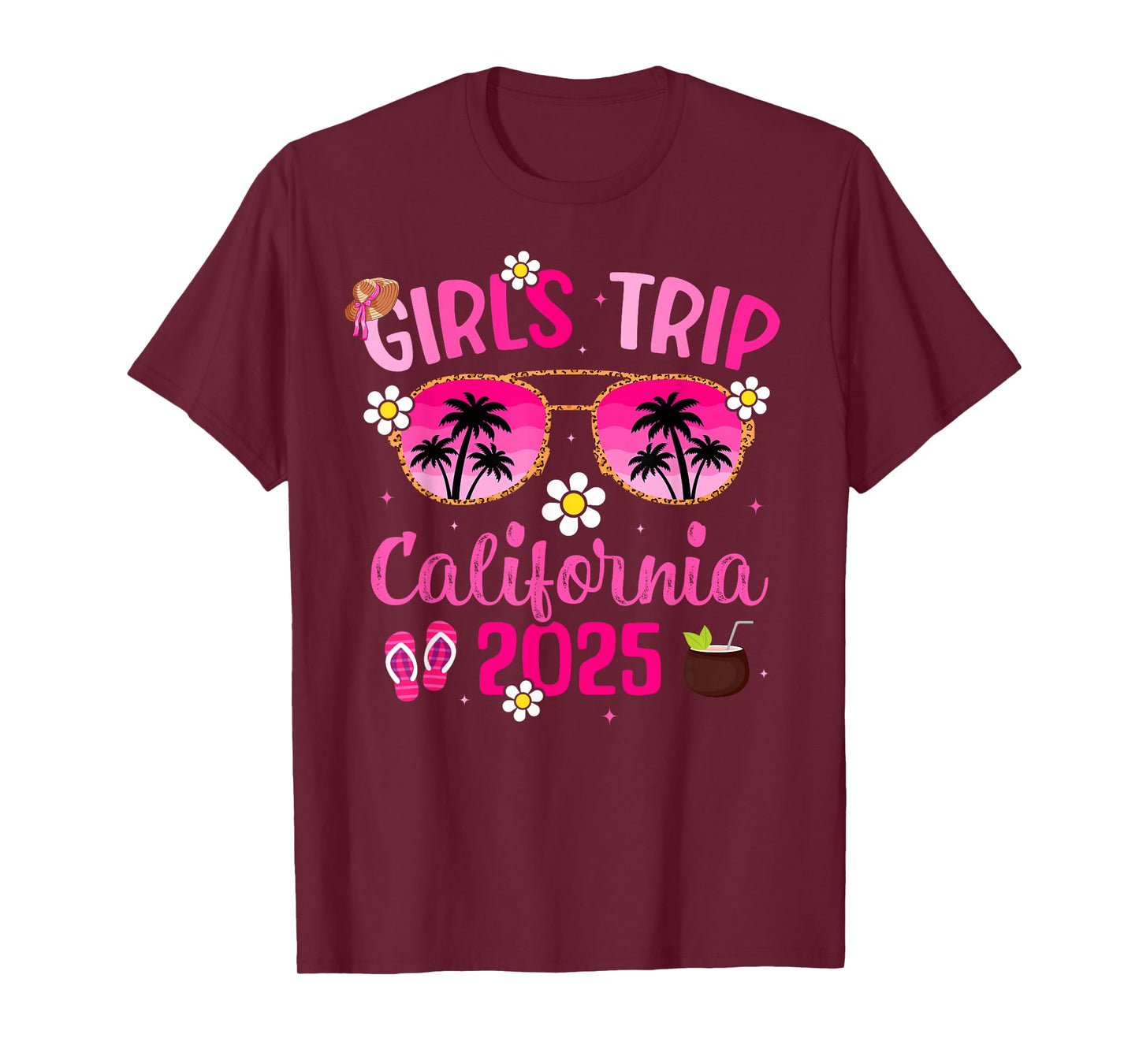 Girl’s Trip California 2025 Besties California Vacation T-Shirt