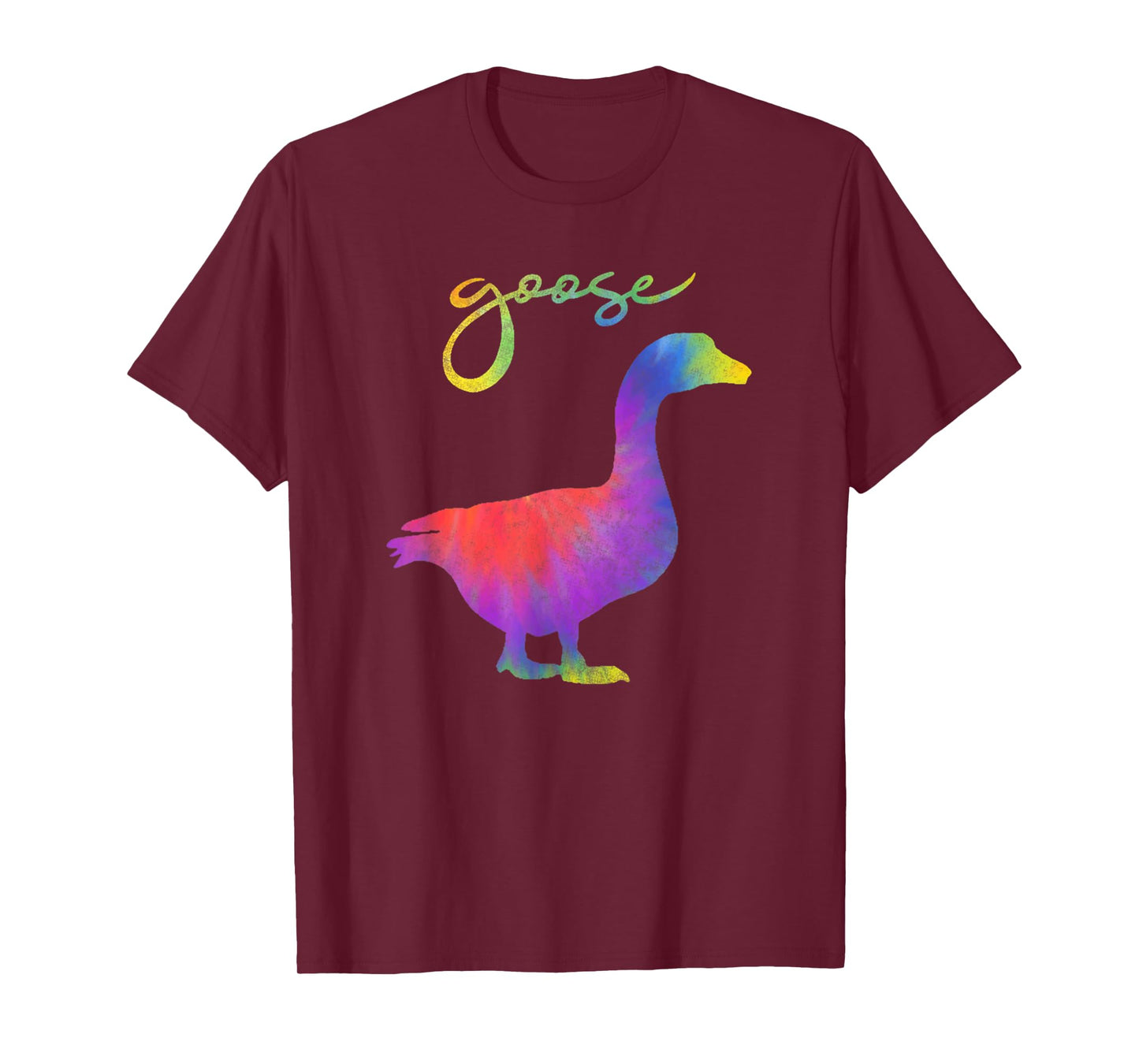 Goose Rainbow Vintage Tie Dye Goose Animals Tee T-Shirt