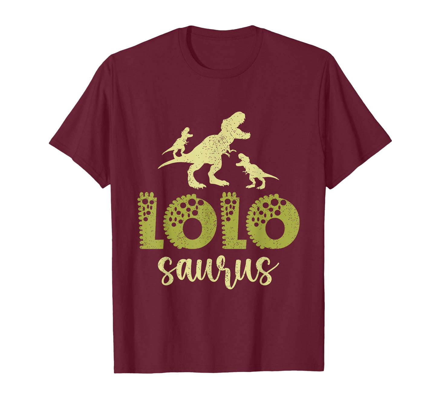 Vintage Lolosaurus Fathers day Dad Papa Grandpa Dinosaurs T-Shirt