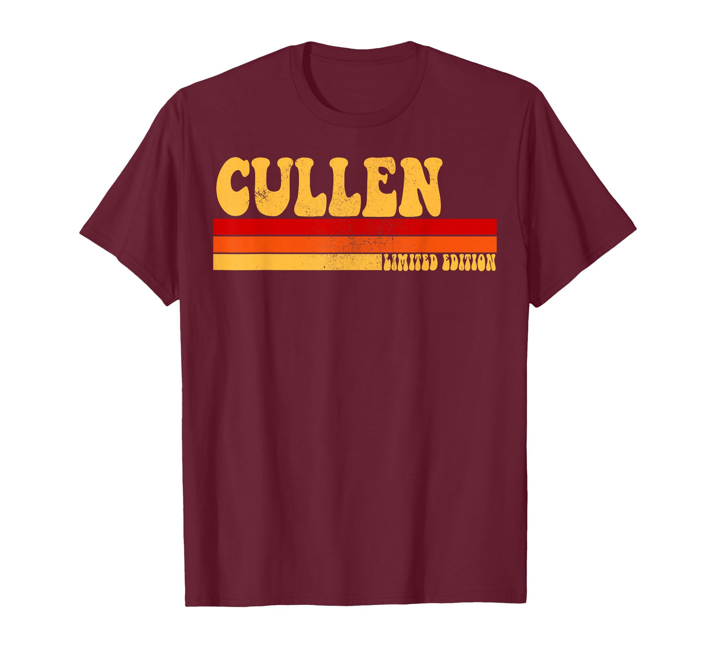 AmaStyle Co. CULLEN Name Personalized Retro Vintage Men's Black T-Shirt