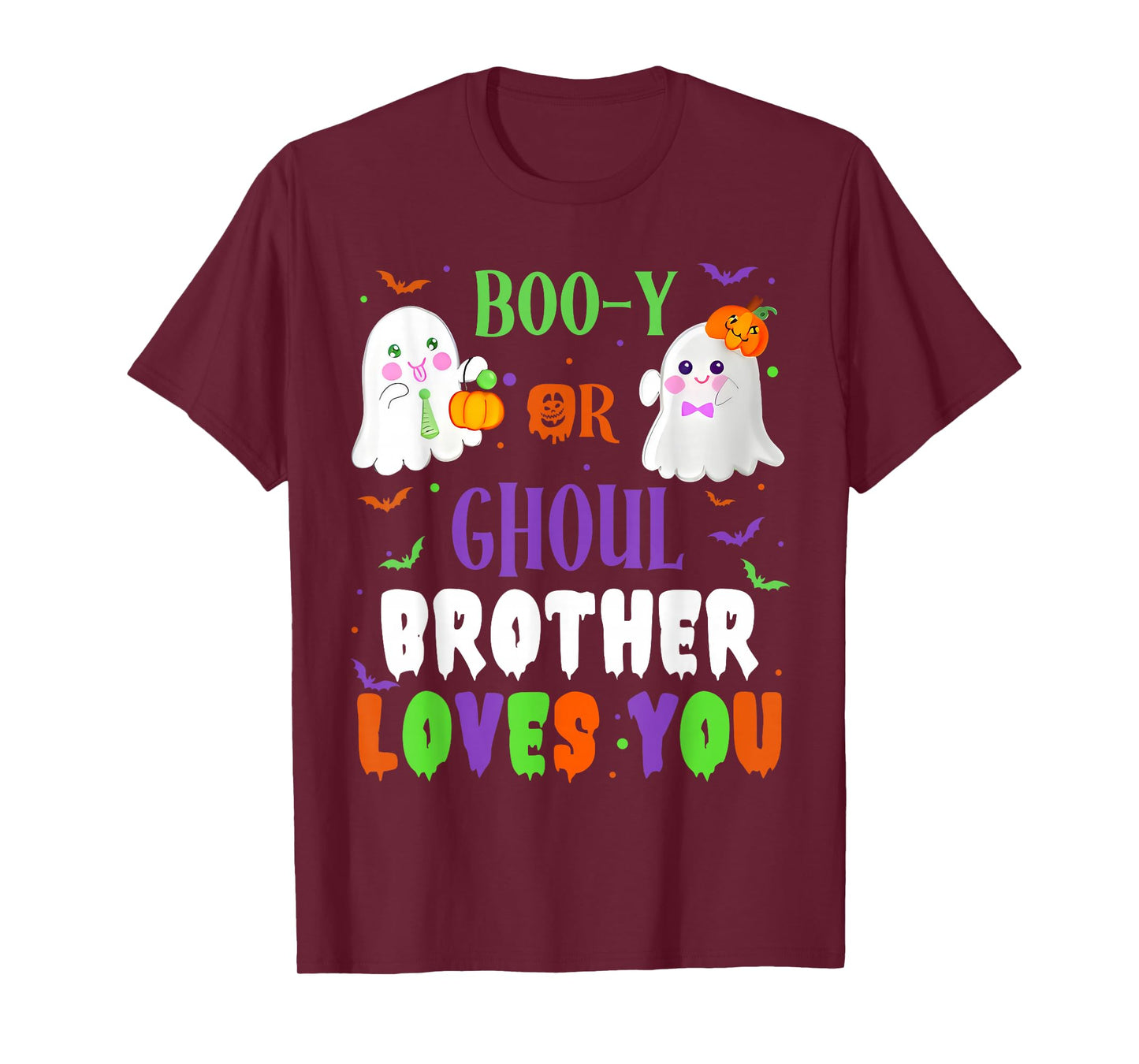 Boo-y Or Ghoul Brother Loves You Boo Halloween Baby Gender T-Shirt
