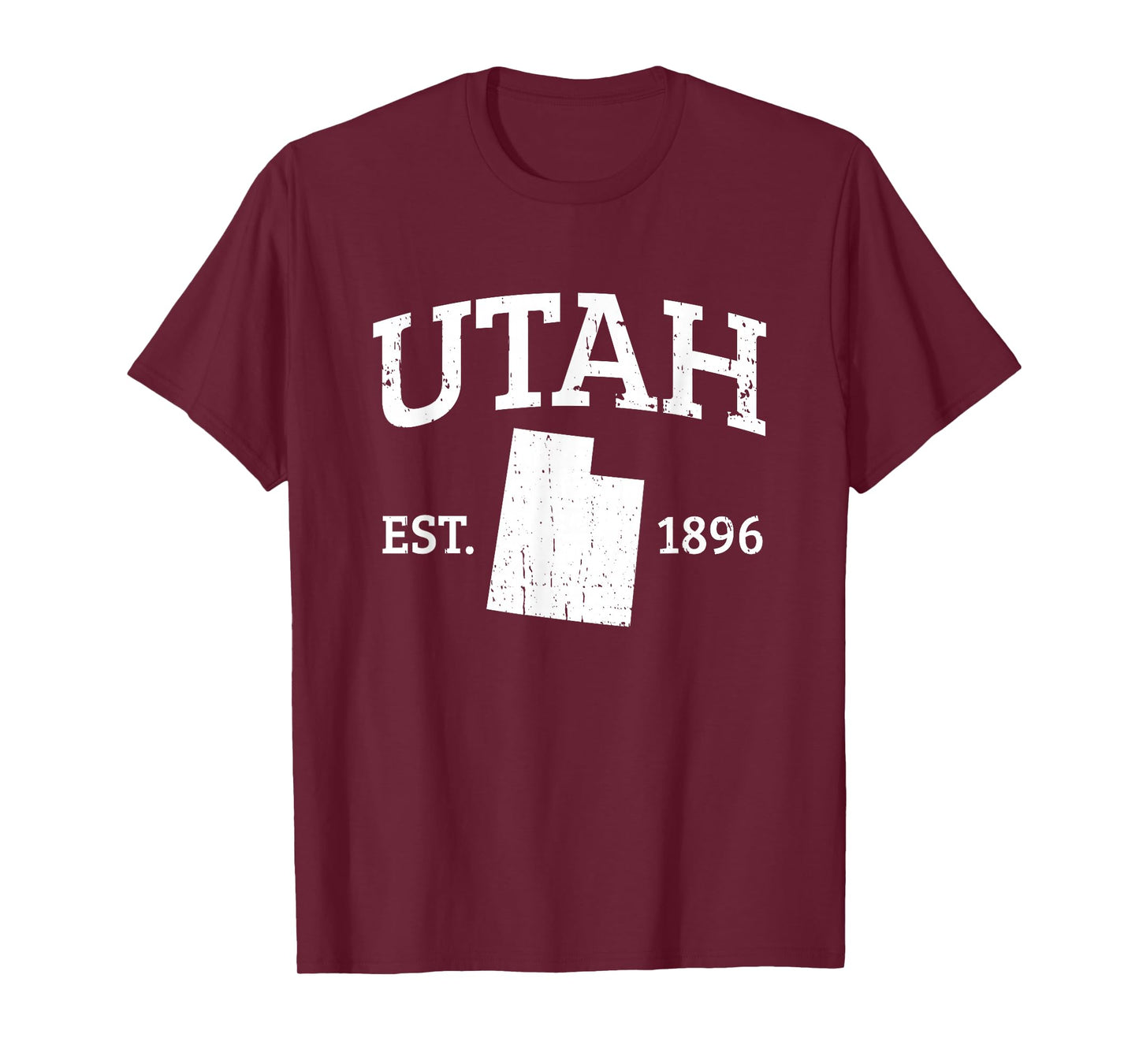 Utah State Est. 1896 Vintage USA Outline Utah T-Shirt