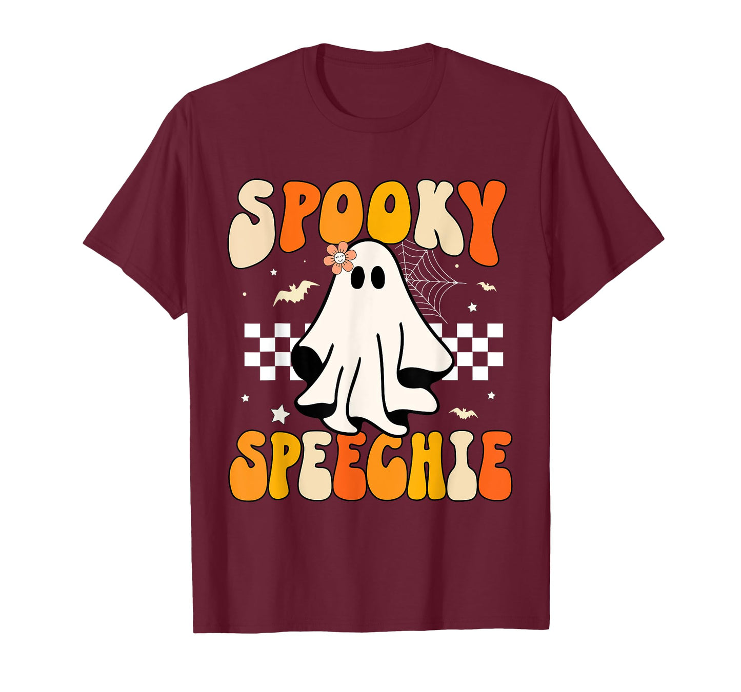 Retro Speech Therapy Halloween Spooky Speechie Language T-Shirt
