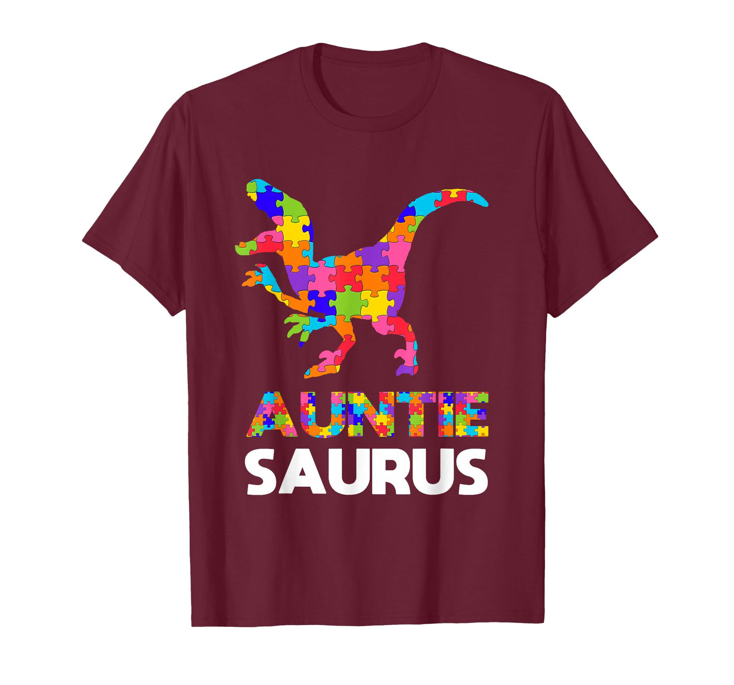Auntie Saurus Autism Awareness Autistic Autism Aunt Gift T-Shirt