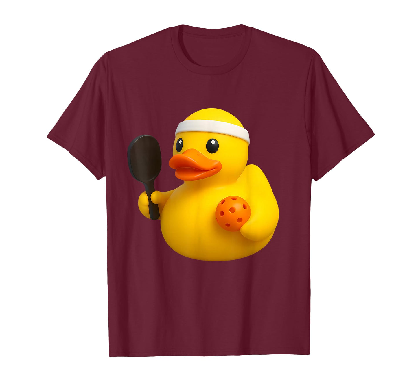 Rubber Duck Pickleball Player Ducky Duckie Men Women Kids T-Shirt