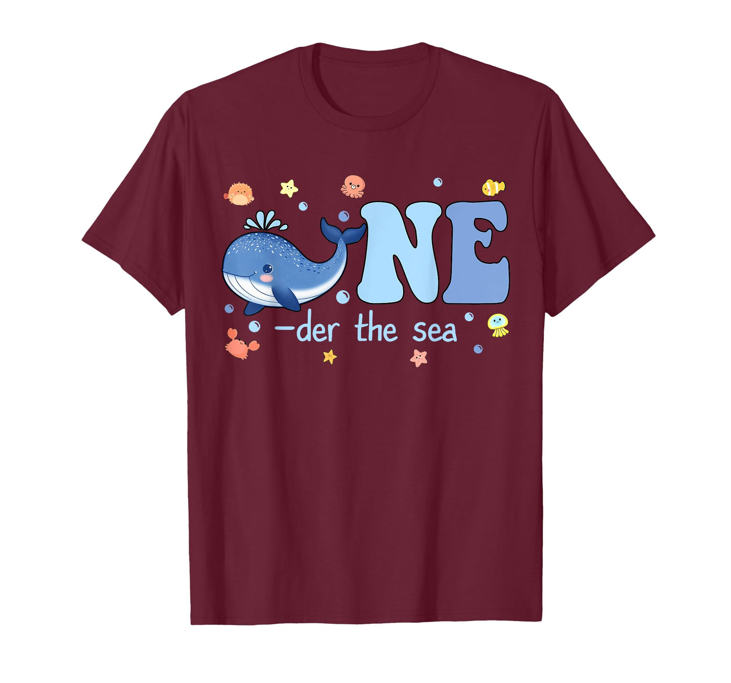 One-der The Sea Ocean Animals Birthday Girl Boy Kid Toddler T-Shirt