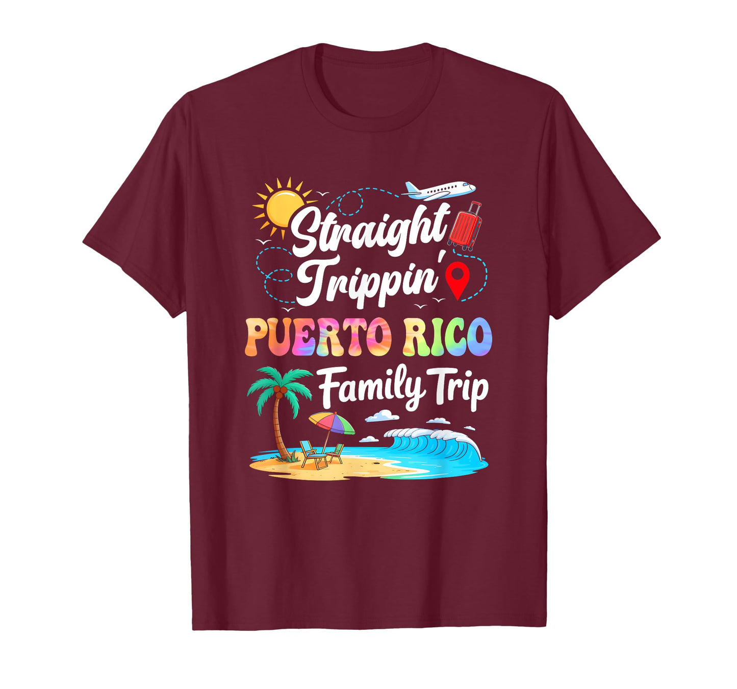 Puerto Rico Family Vacation 2025 Straight Trippin Trip T-Shirt