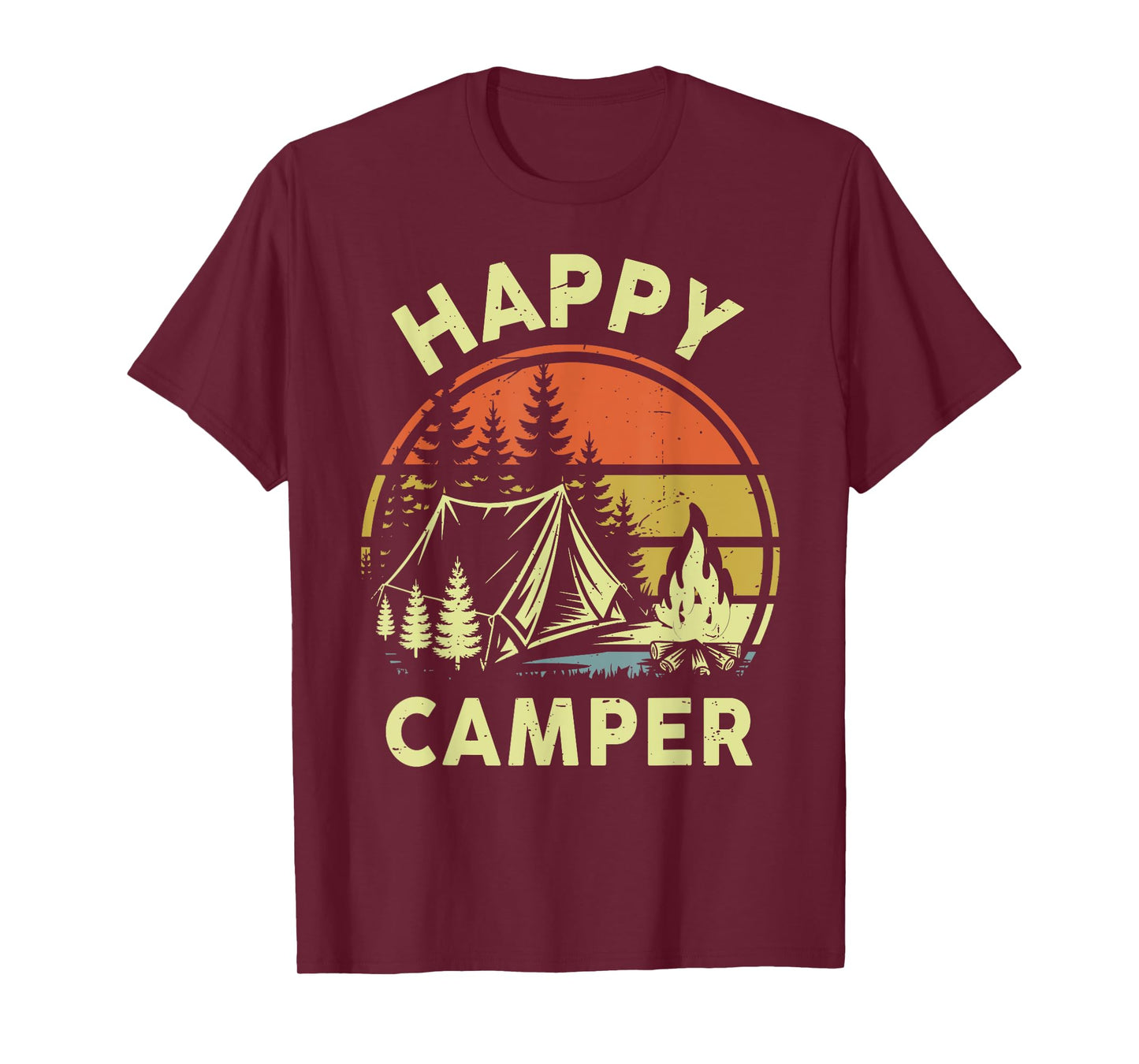 One Happy Camper Toddler Boy Funny Camping Campfire Puns T-Shirt