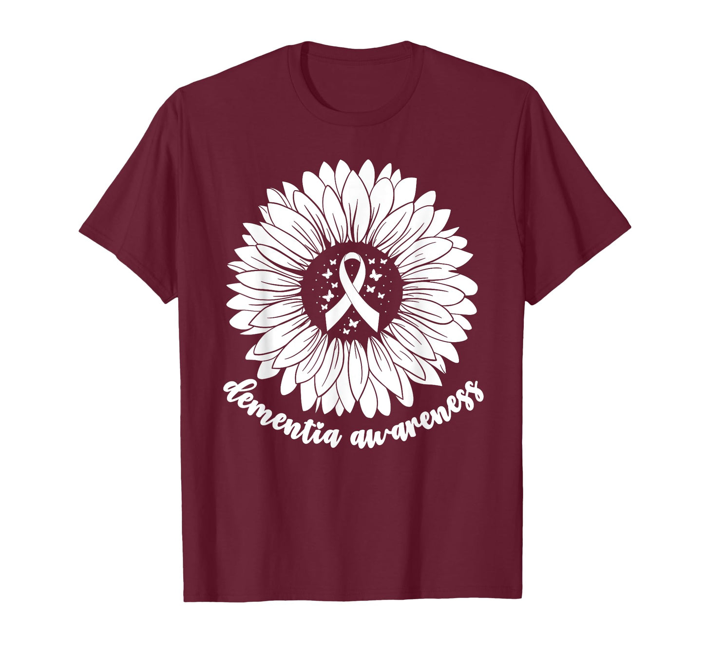 Dementia Awareness Month For Women Woman Purple ALZ Dementia T-Shirt