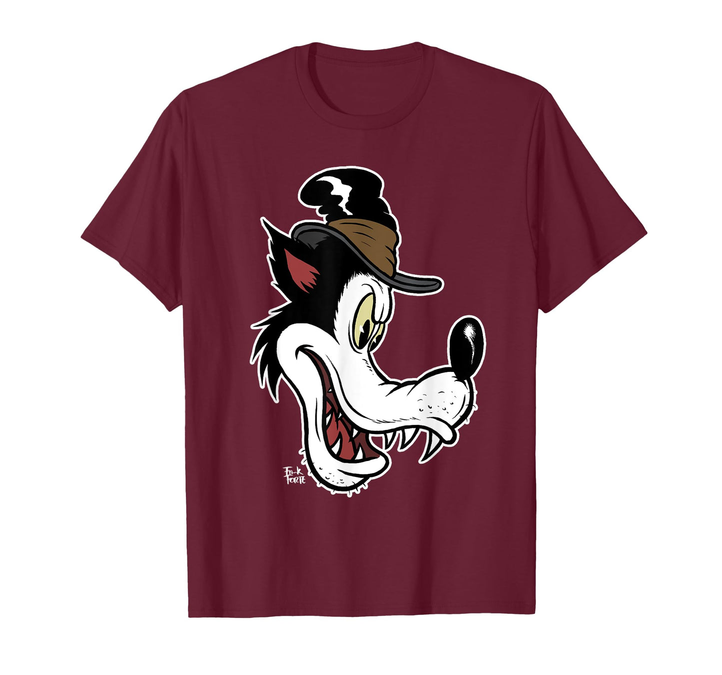 Big Bad Wolf Vintage Cartoon Animation Graphic T-Shirt