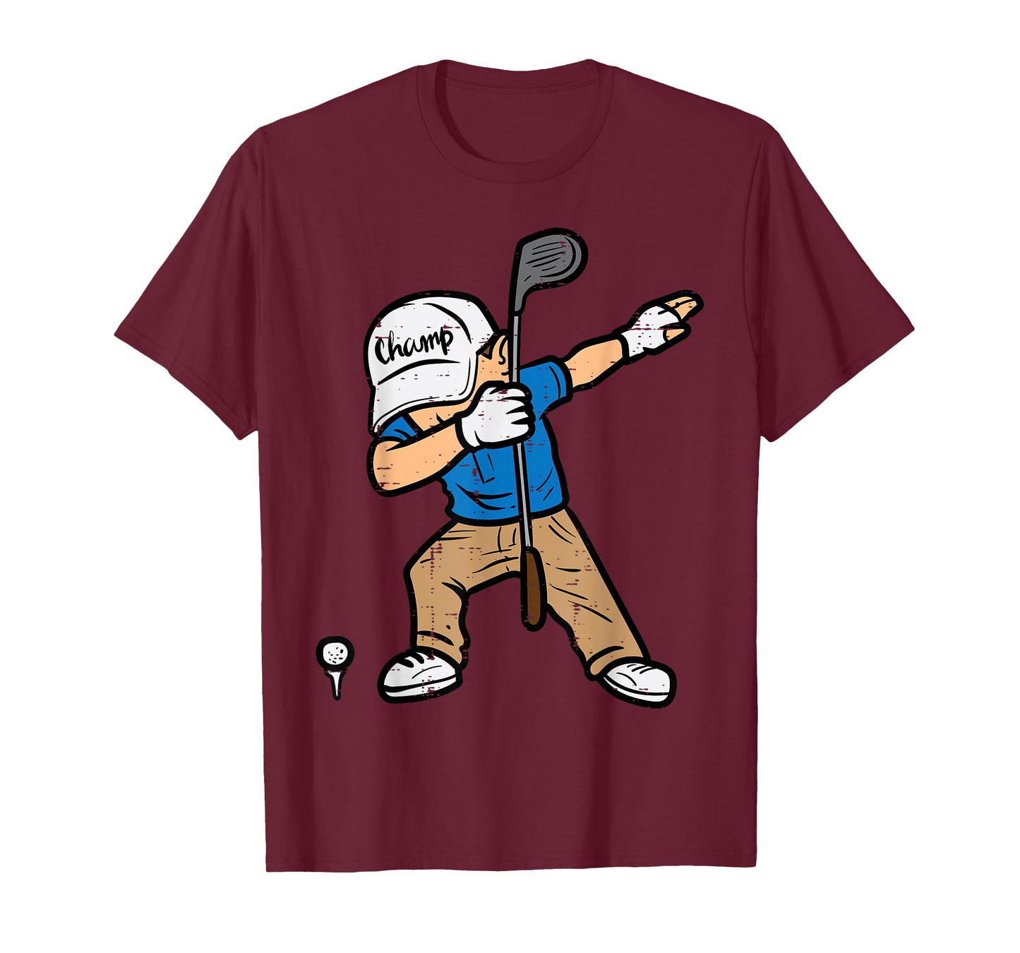 Dabbing Golfer Funny Golfing Golfer Dad Men Boys Kids Youth T-Shirt