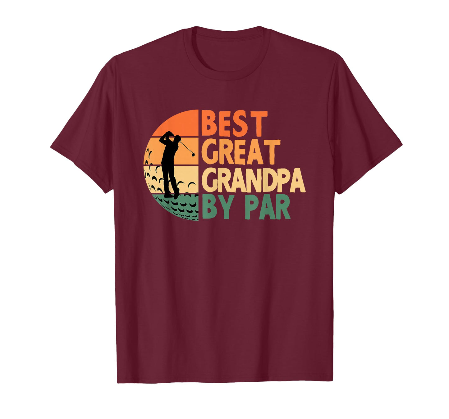 Best Great Grandpa By Par Golfing Funny Golf Golfer T-Shirt