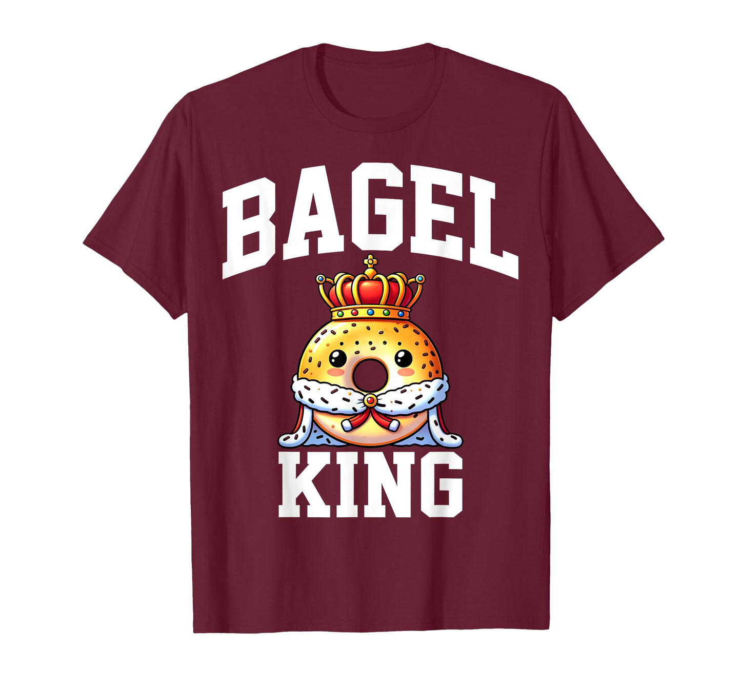 Bagel Lover Men Gifts - Funny Bagel King T-Shirt