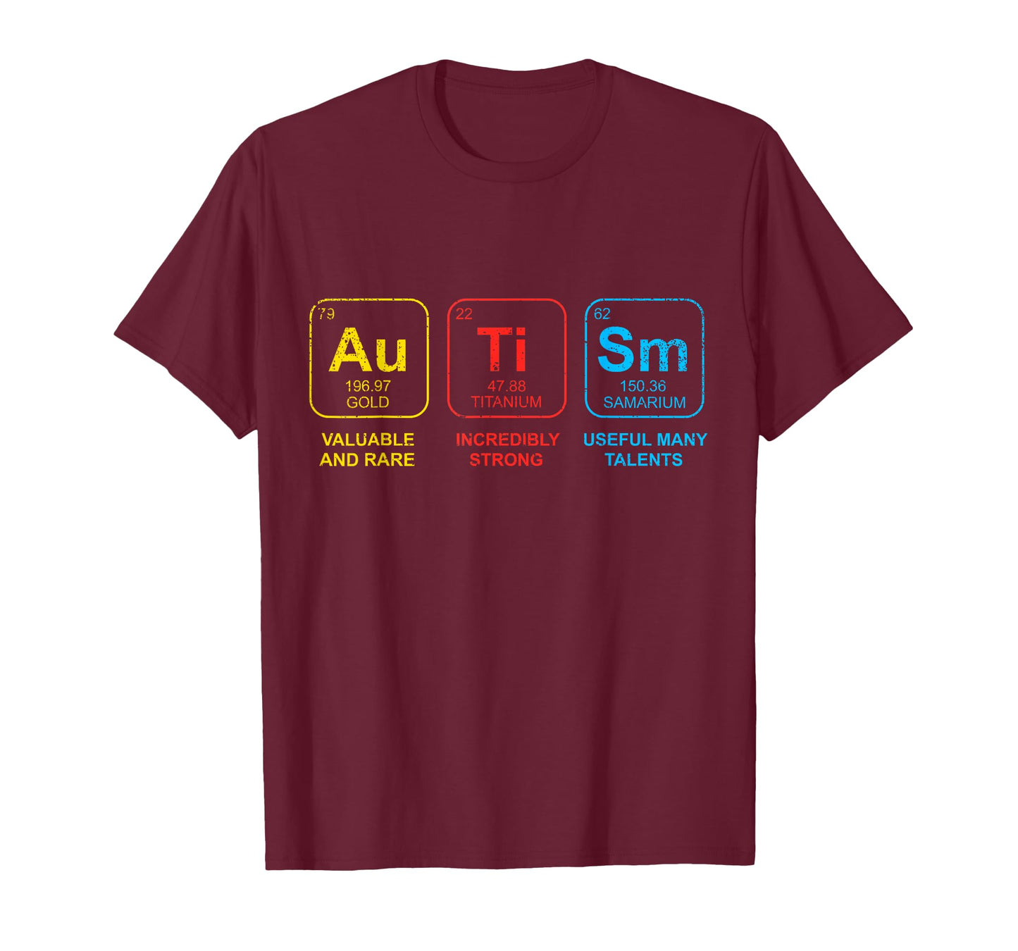 Autism Awareness Women Men Kids Elements Periodic Table ASD T-Shirt
