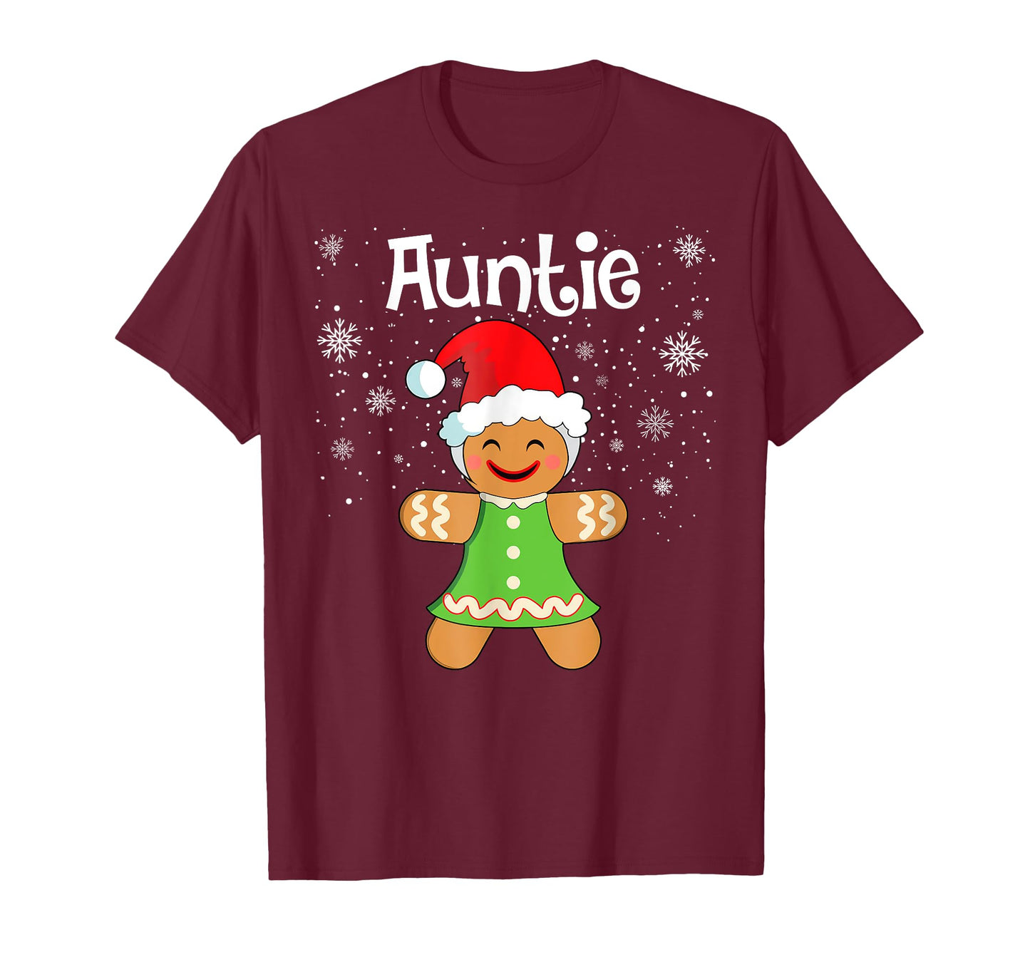 Auntie Gingerbread Family Matching Christmas Women T-Shirt