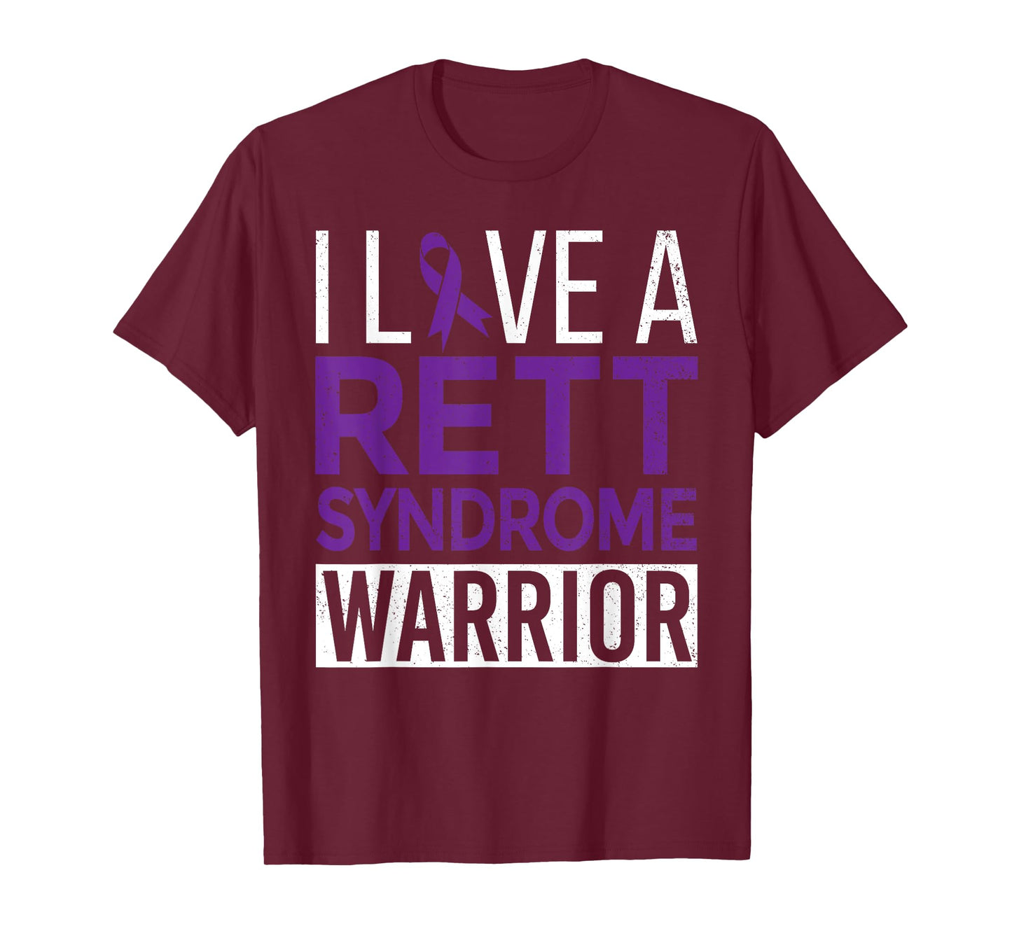I Love a Rett Syndrome Warrior Purple Ribbon Awareness Gift T-Shirt