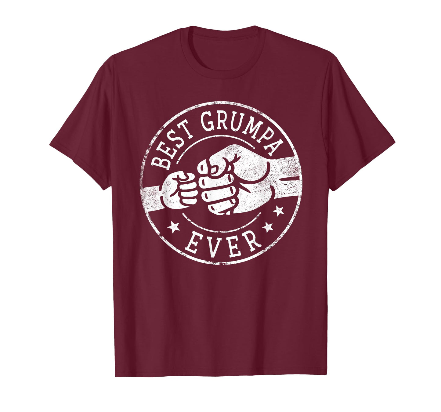 Best Grumpa Ever - Fist Bump Circle Emblem Design Grumpa T-Shirt
