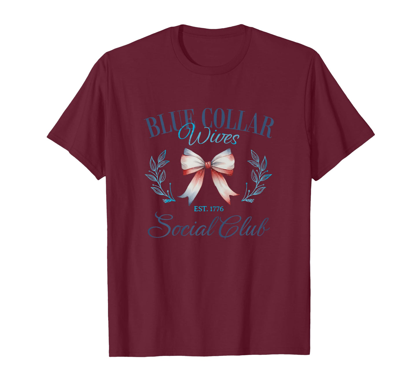 Blue Collar Wives Social Club EST 1776 4th of July Coquette T-Shirt for Women Kids