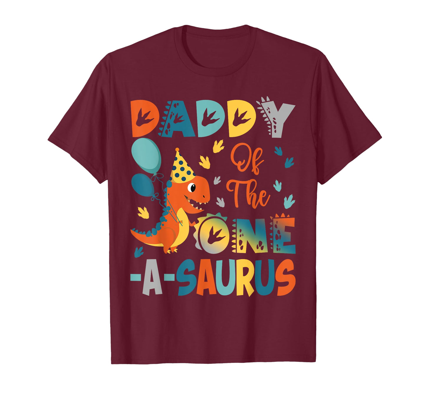 Daddy Of The One-A-Saurus 2Nd Birthday Dinosaur Party T-Shirt