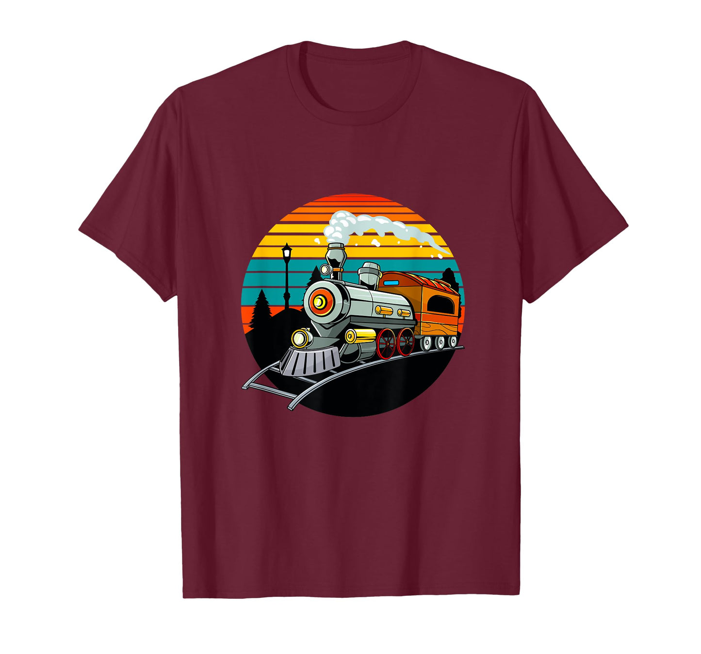 Train Lovers Retro Vintage Railroads Men Boys Kids Toddlers T-Shirt