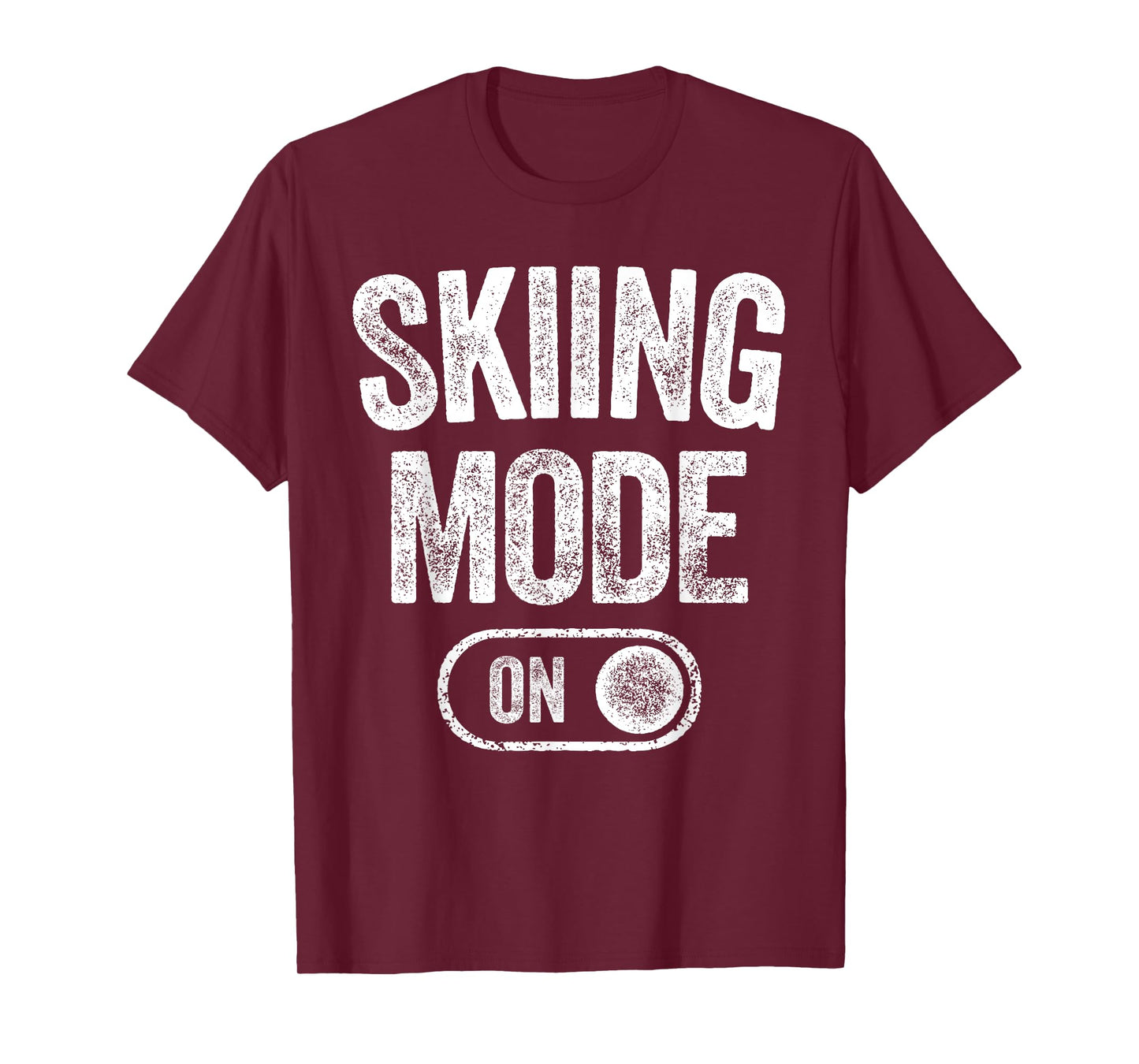 Skiing Mode On Funny Skier Gift Snowboarder Instructor T-Shirt