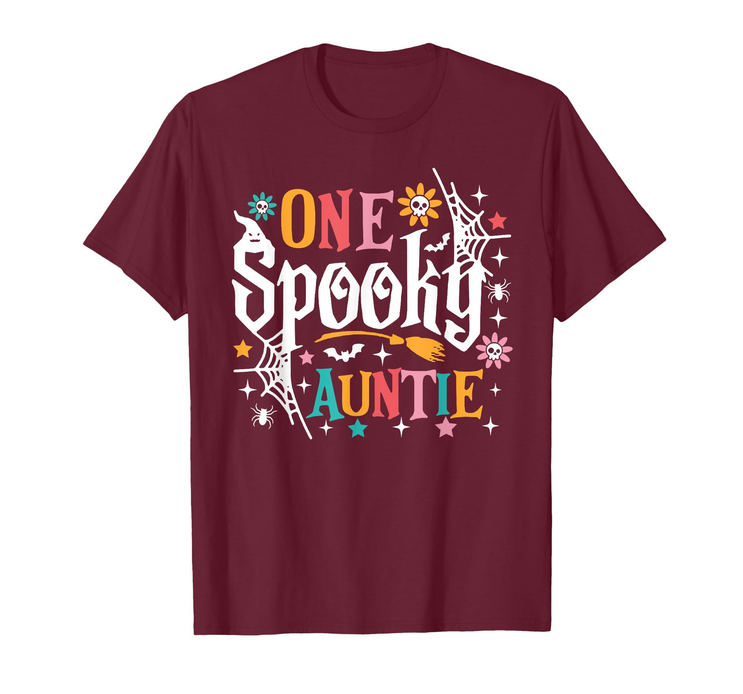 One Spooky Auntie Funny Halloween Spooky Aunt T-Shirt
