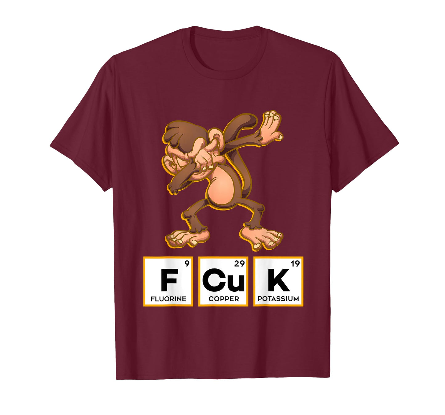 FCUK Chemistry Periodic Table Monkey T-Shirt
