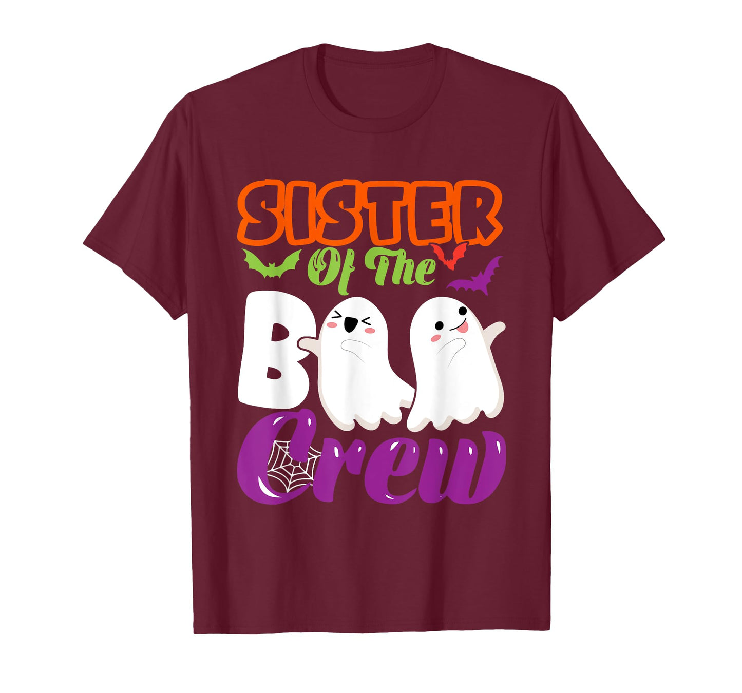 Sister Of Boo Halloween Crew Costume Boo Ghost Lover Family T-Shirt